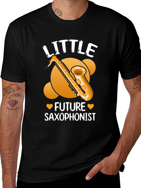 Little Future Saxophonist Black T-Shirt