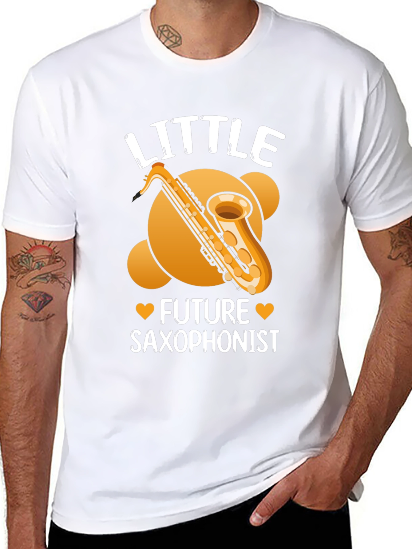 Little Future Saxophonist Black T-Shirt