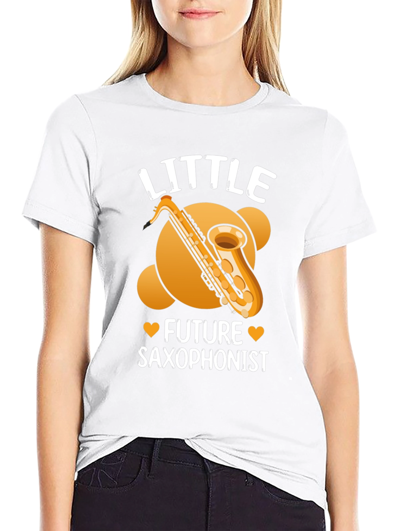 Little Future Saxophonist Black T-Shirt