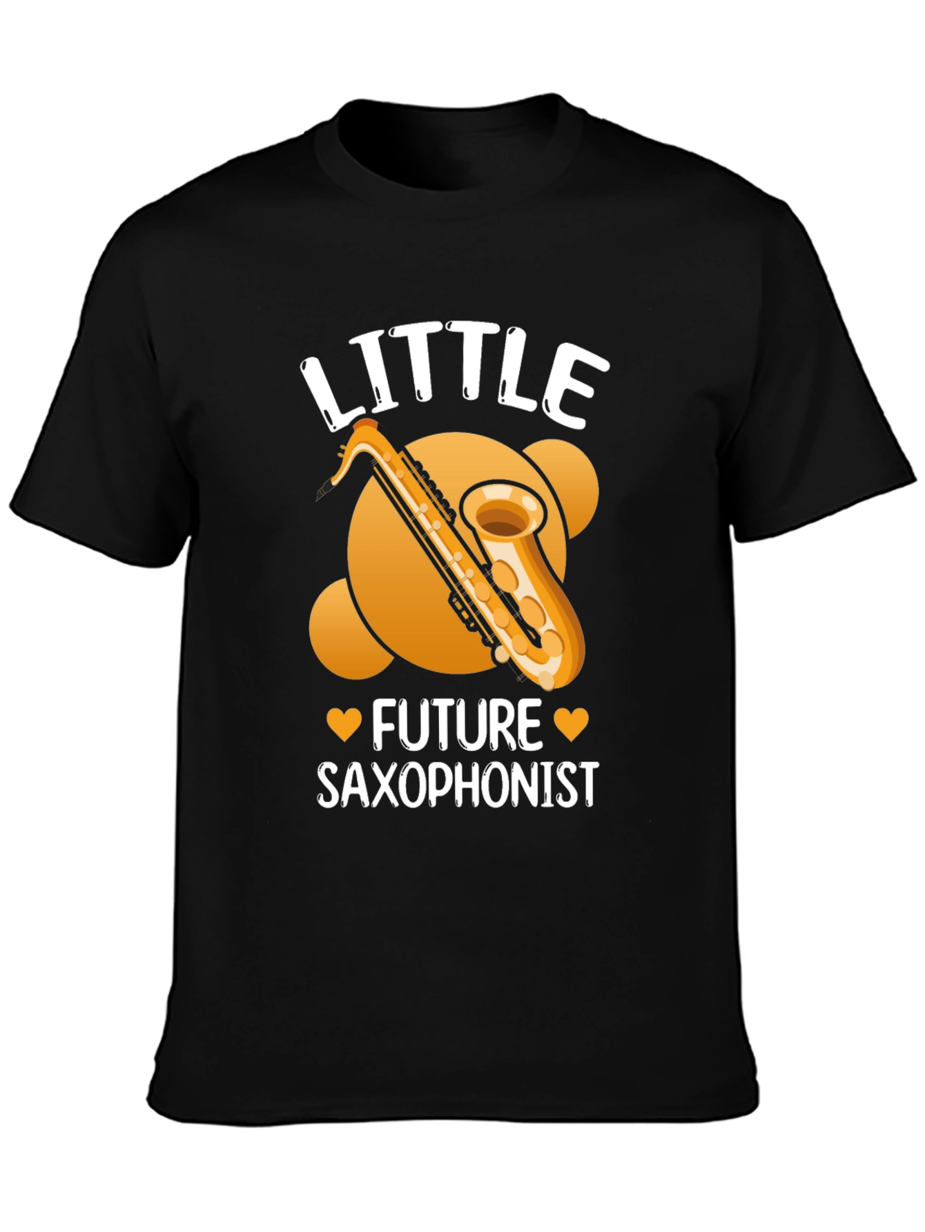 Little Future Saxophonist Black T-Shirt