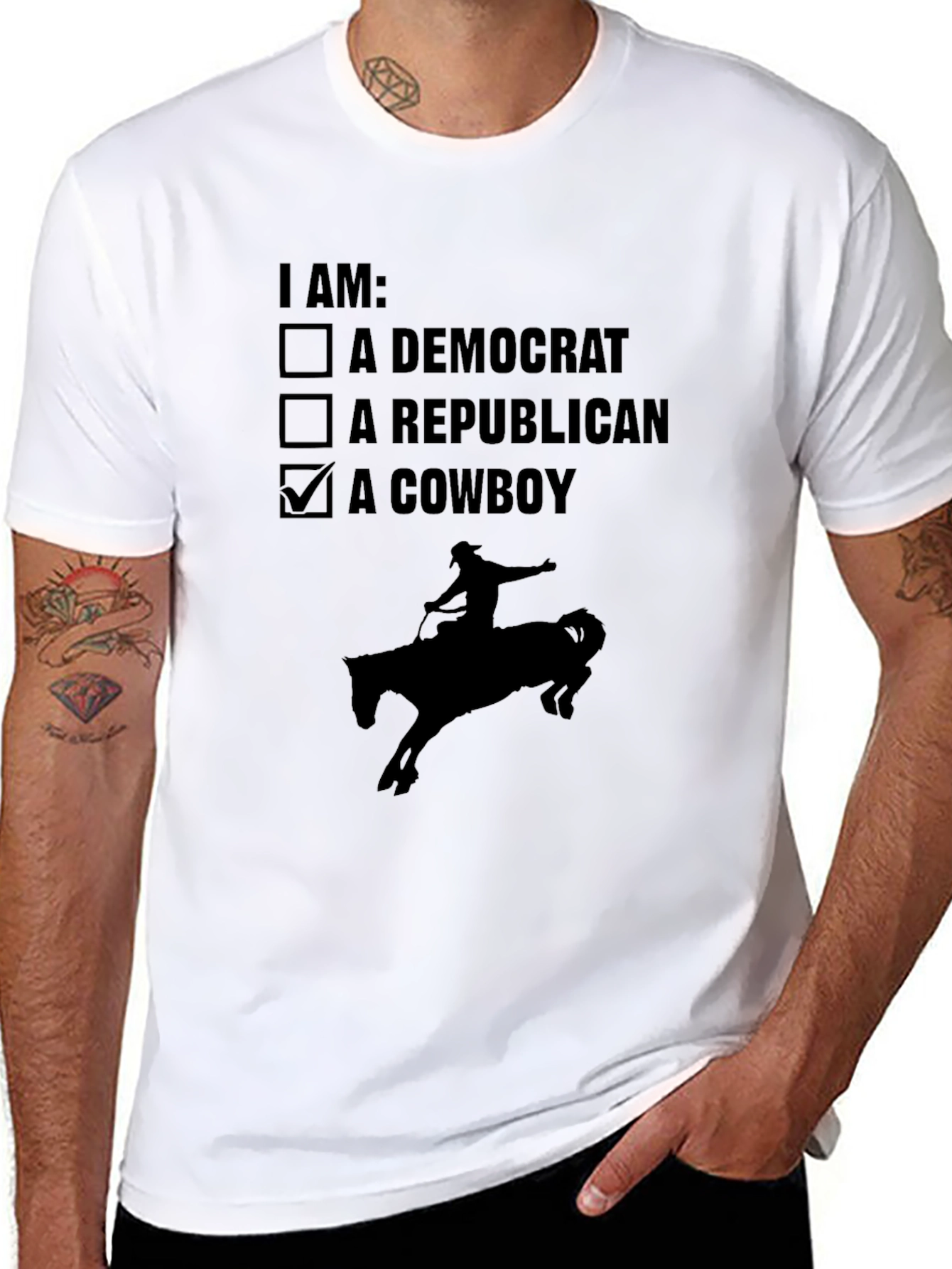 Cowboy Graphic T-Shirt - Funny Rodeo Western Tee