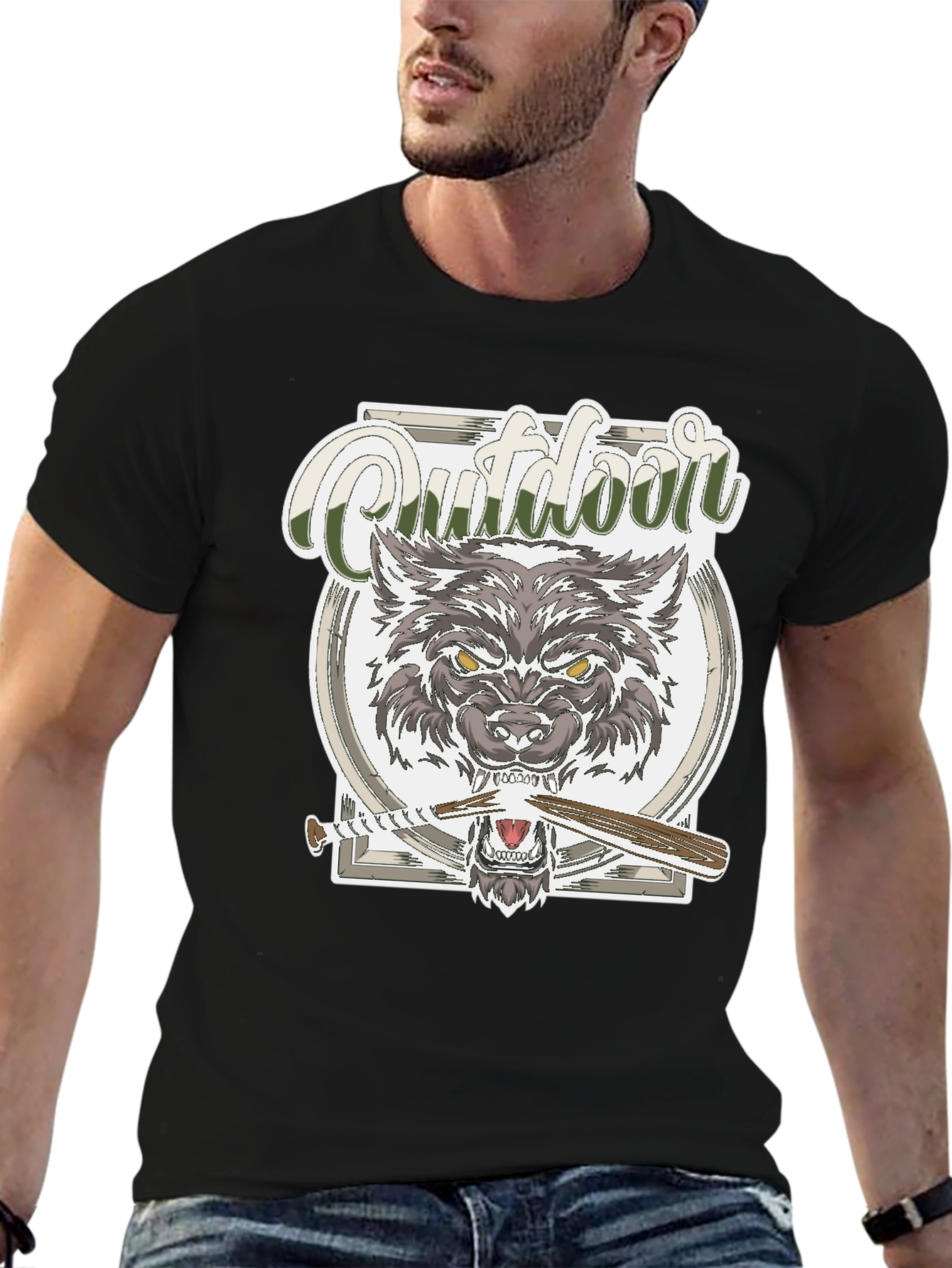 Outdoor Wolf Graphic Tee