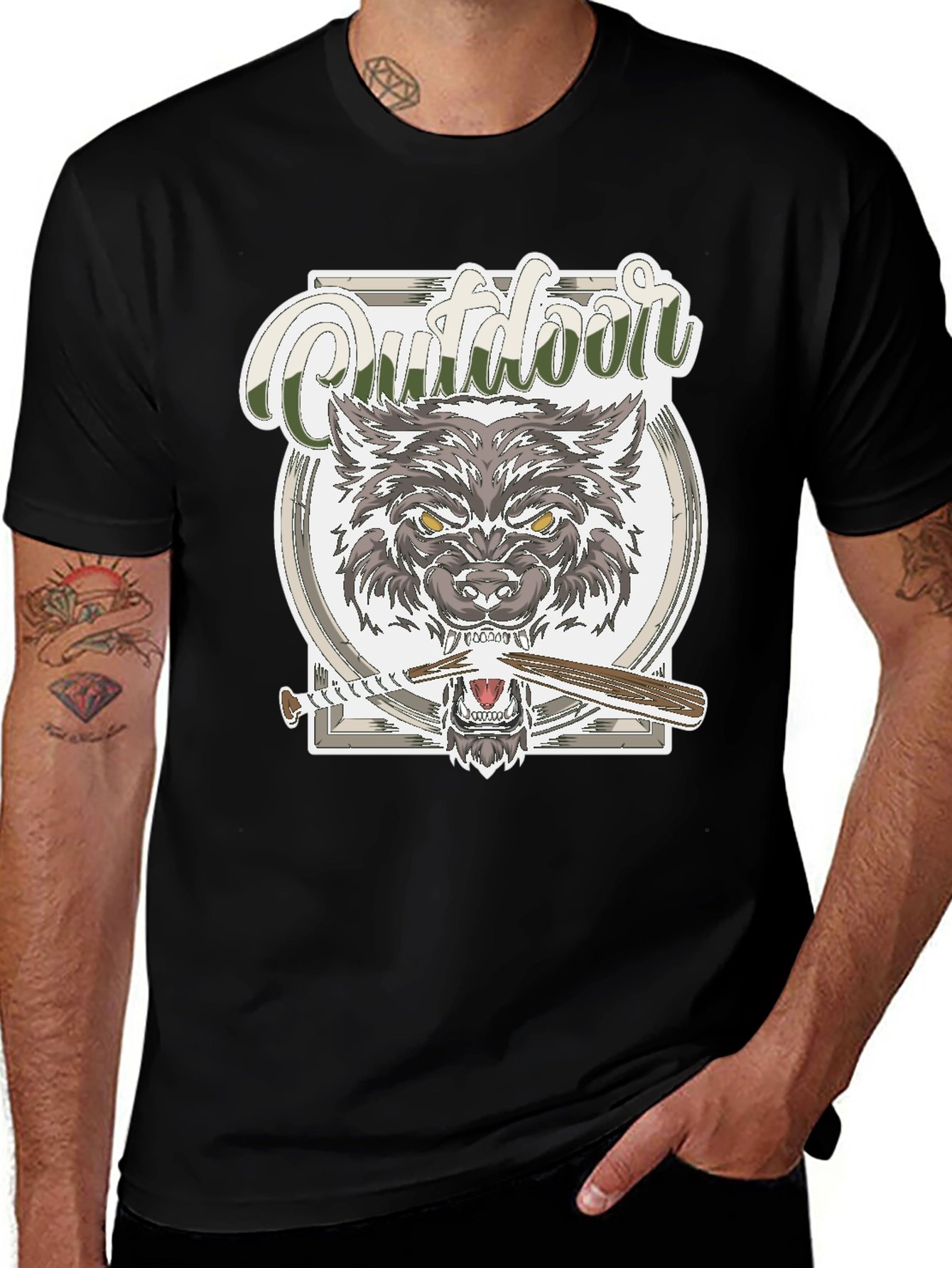 Outdoor Wolf Graphic Tee