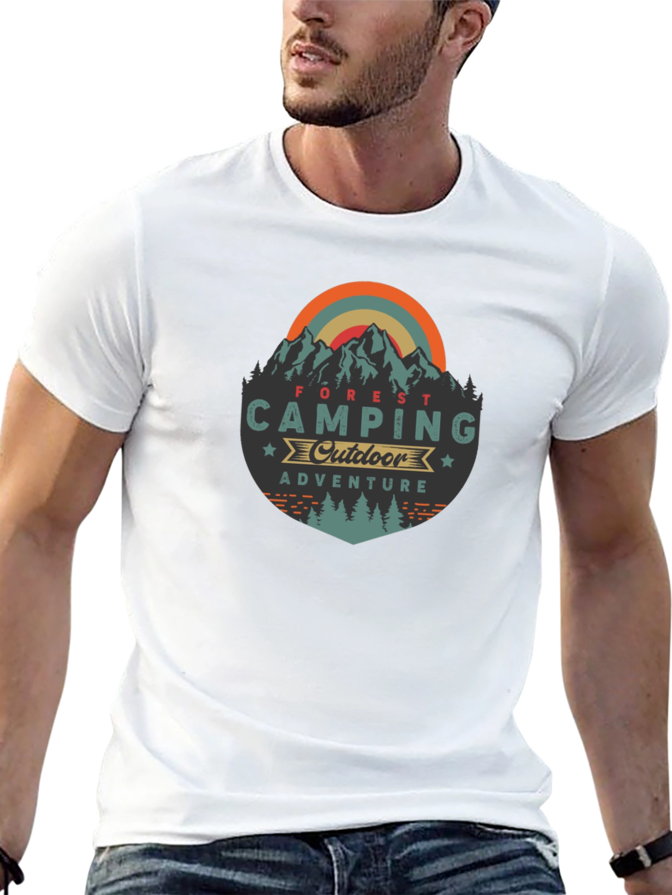 Camping Adventure Black T-Shirt