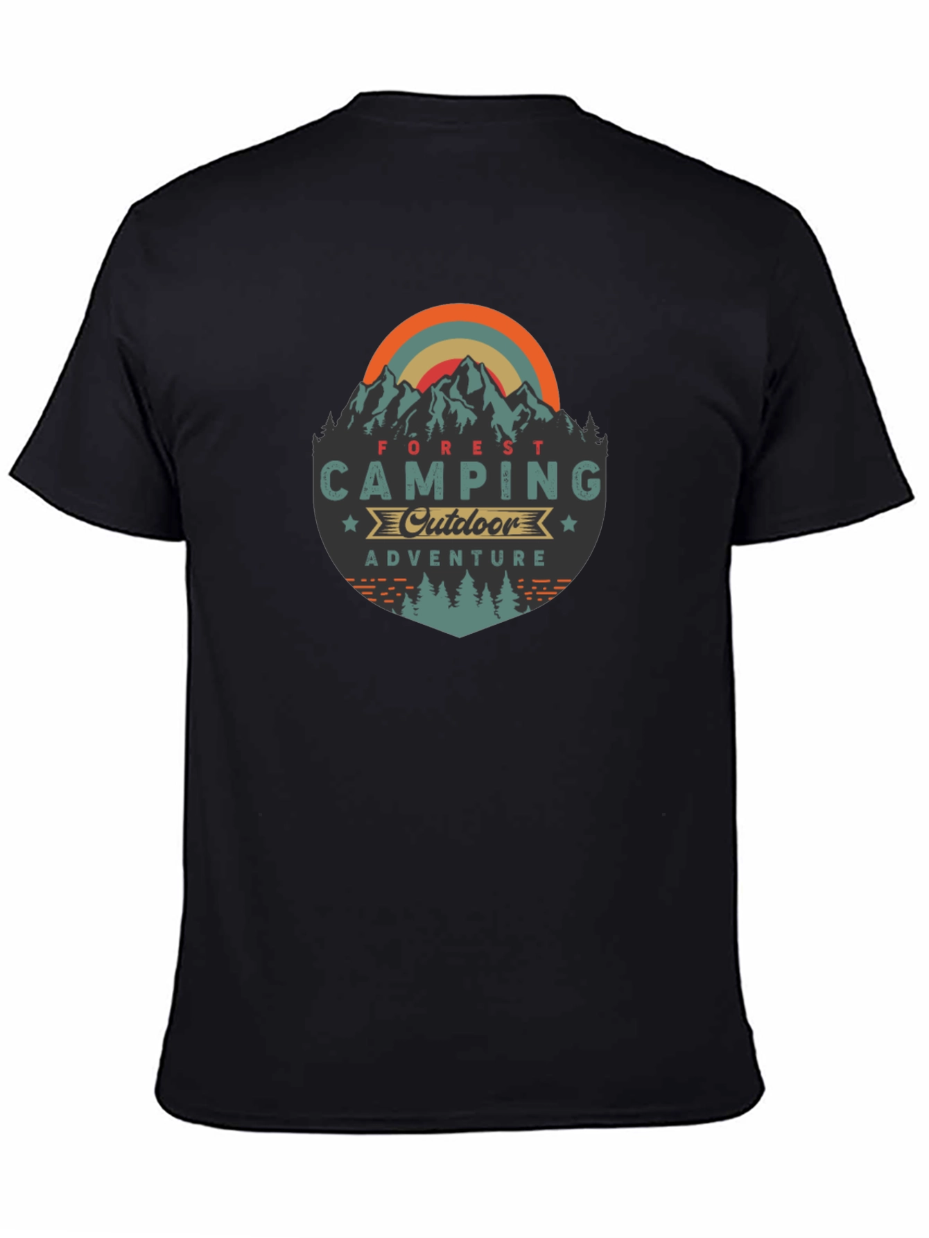 Camping Adventure Black T-Shirt
