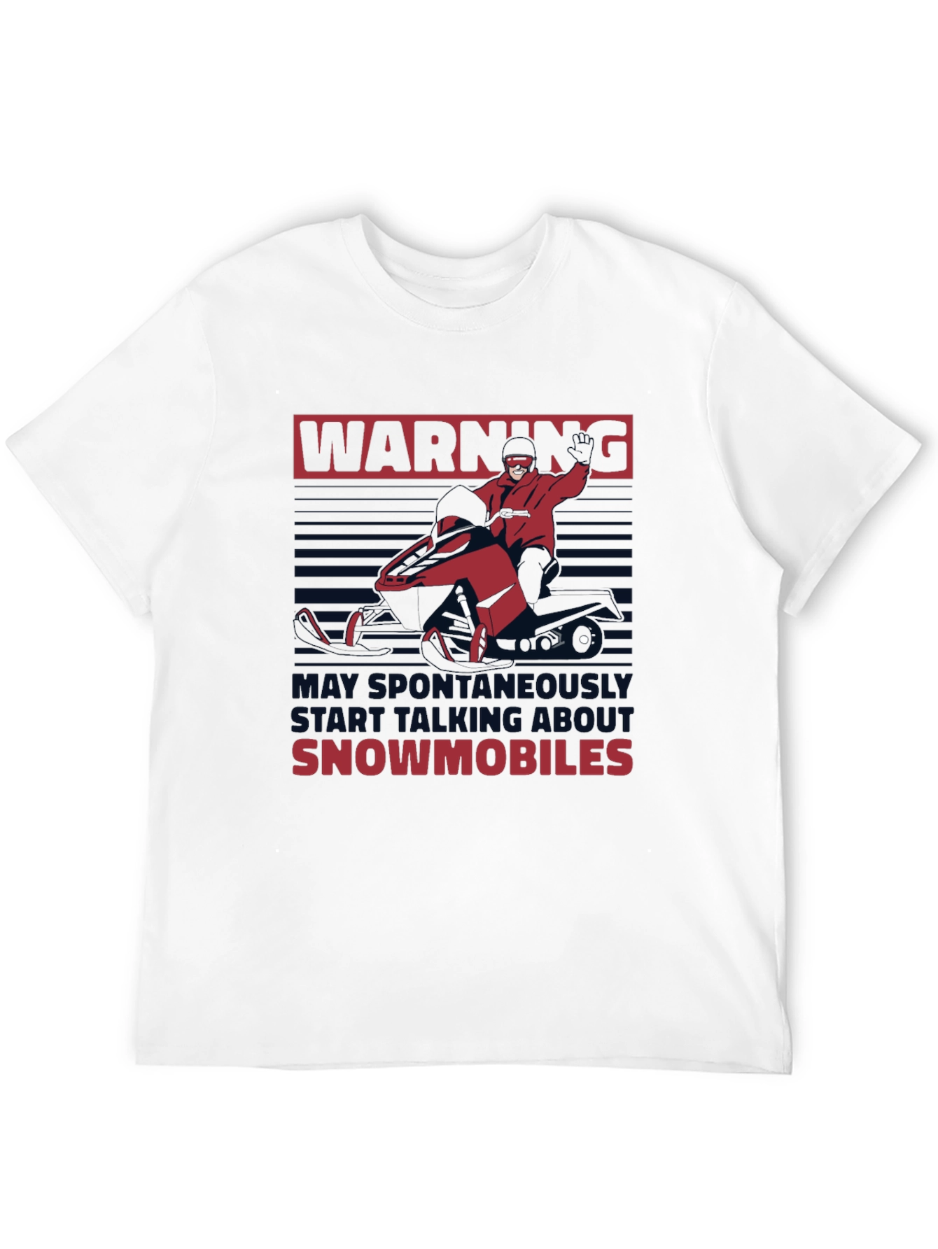 Warning Snowmobile Graphic Tee