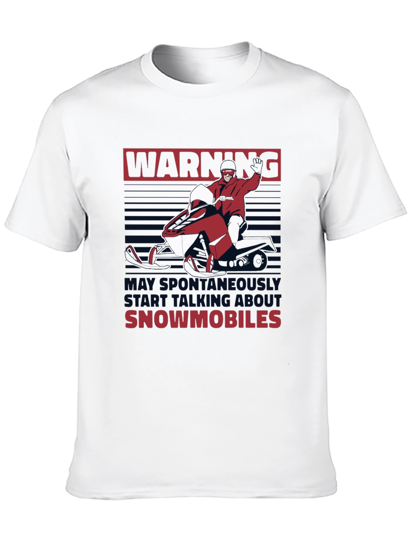 Warning Snowmobile Graphic Tee