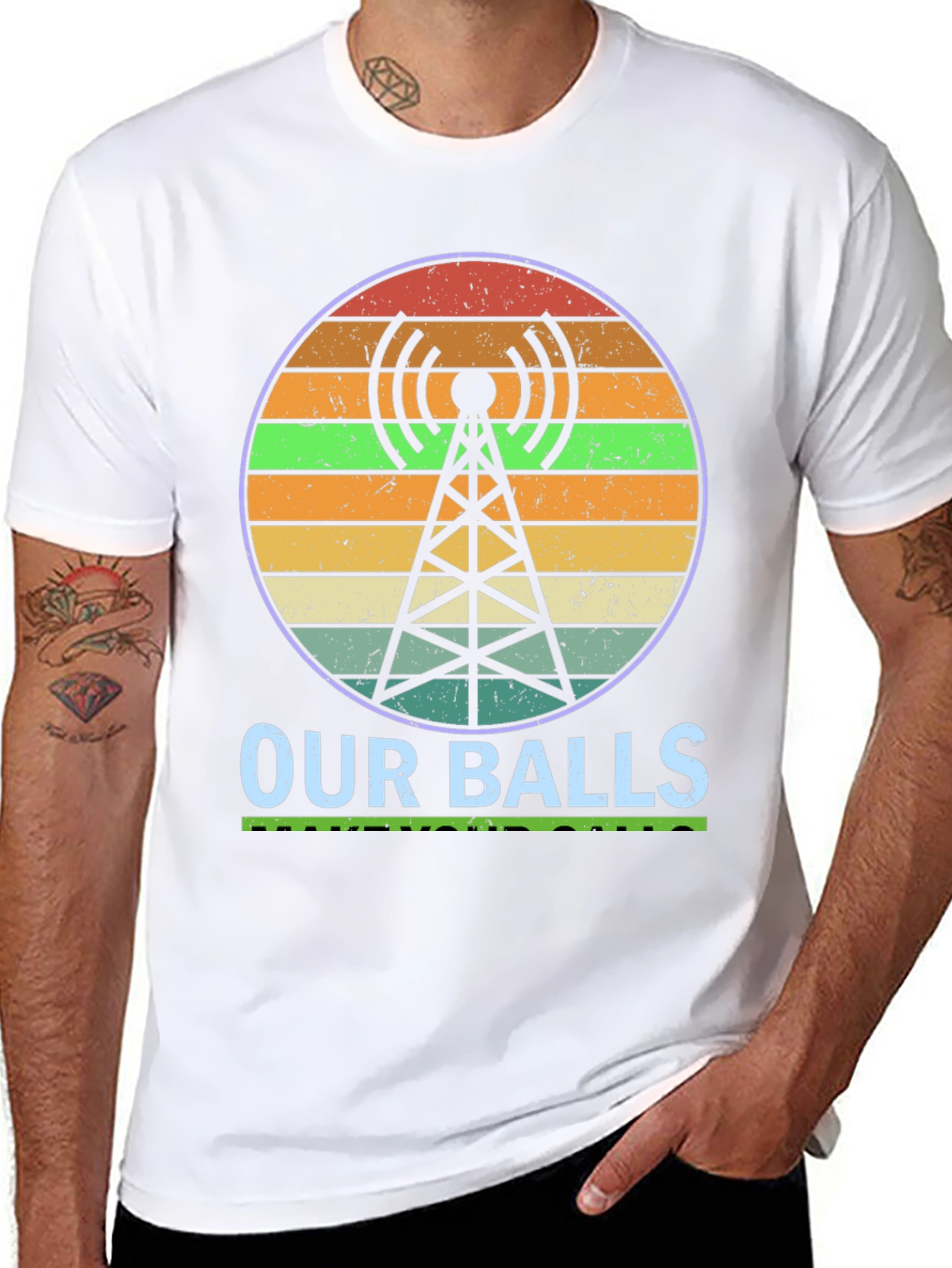 Our Balls Radio Tower Graphic T-Shirt