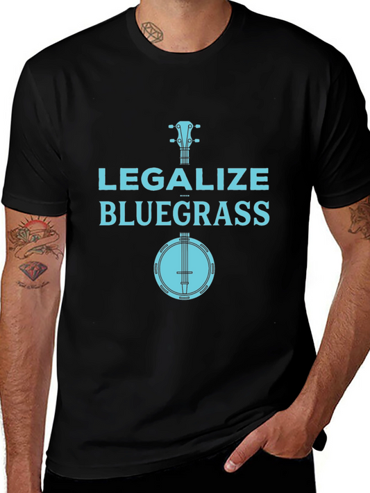 Legalize Bluegrass Banjo Graphic Tee - Black