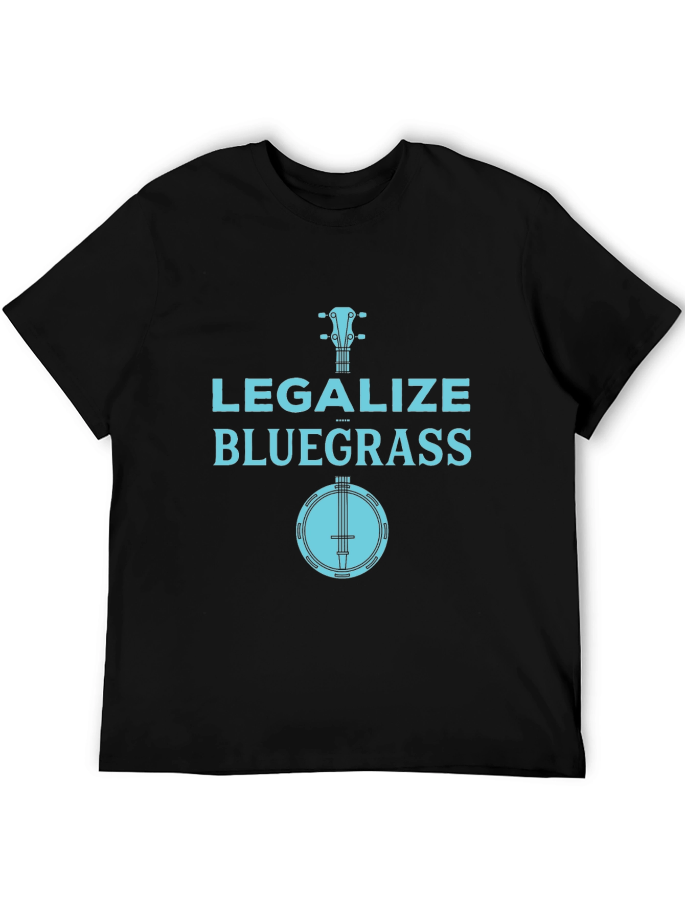 Legalize Bluegrass Banjo Graphic Tee - Black