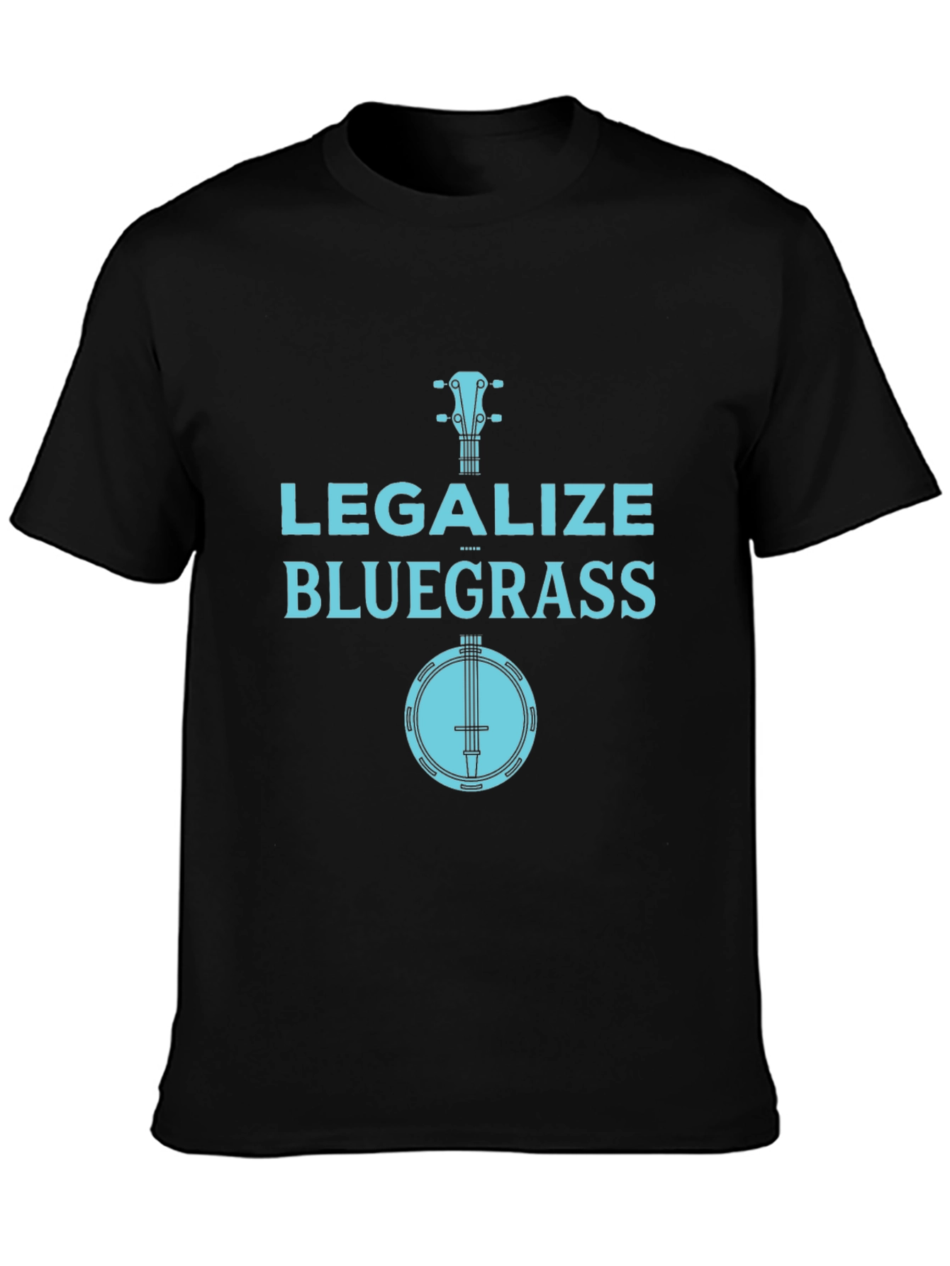 Legalize Bluegrass Banjo Graphic Tee - Black