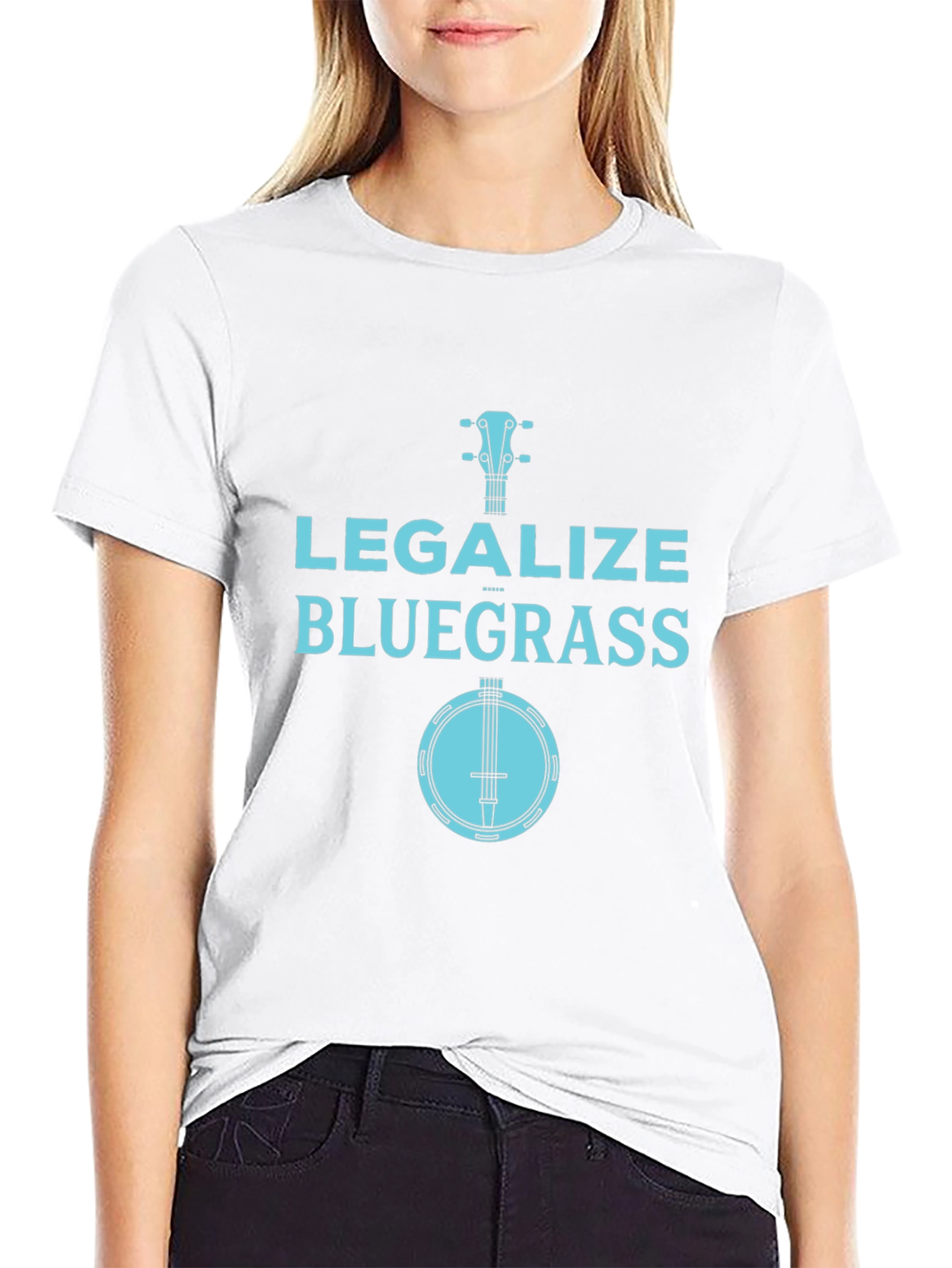 Legalize Bluegrass Banjo Graphic Tee - Black