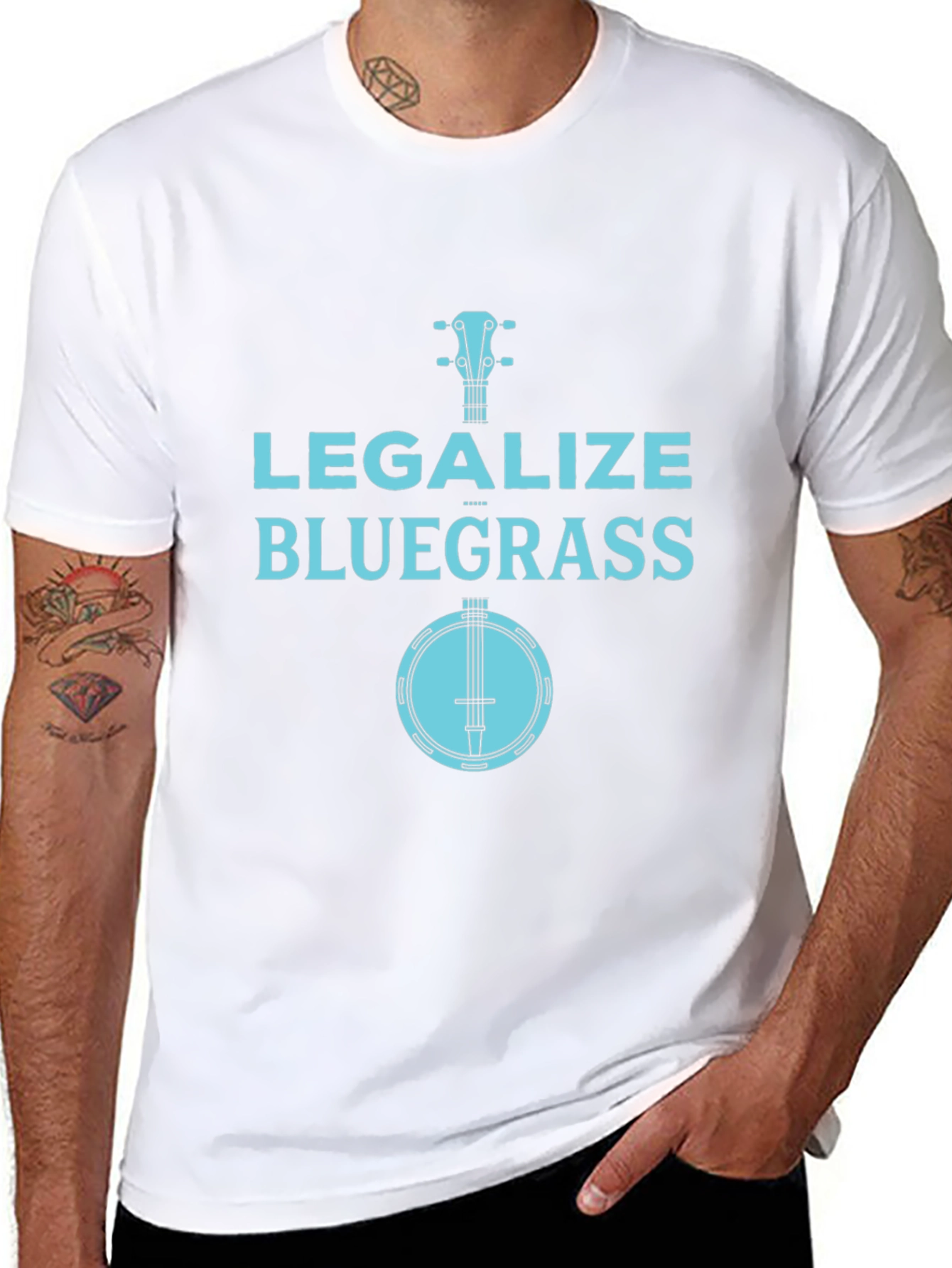 Legalize Bluegrass Banjo Graphic Tee - Black