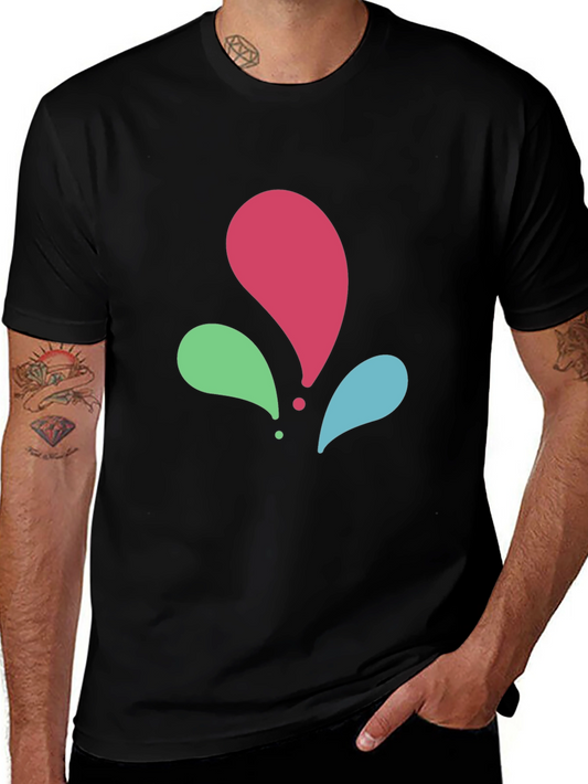 Abstract Splash Black T-Shirt