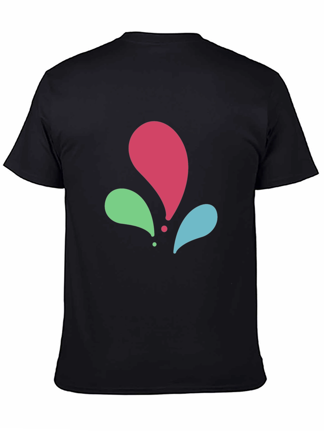 Abstract Splash Black T-Shirt