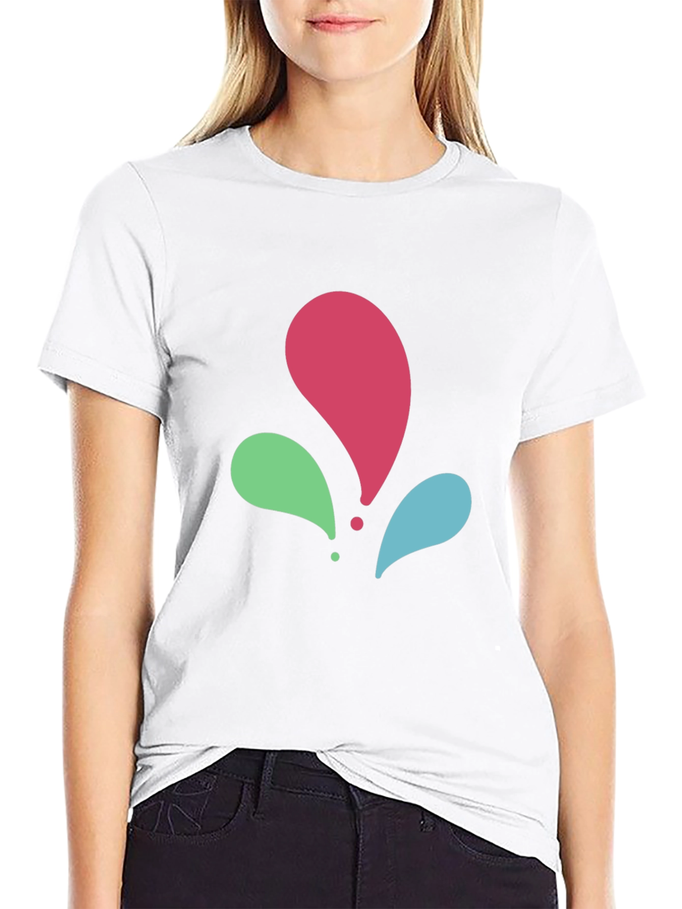 Abstract Splash Black T-Shirt