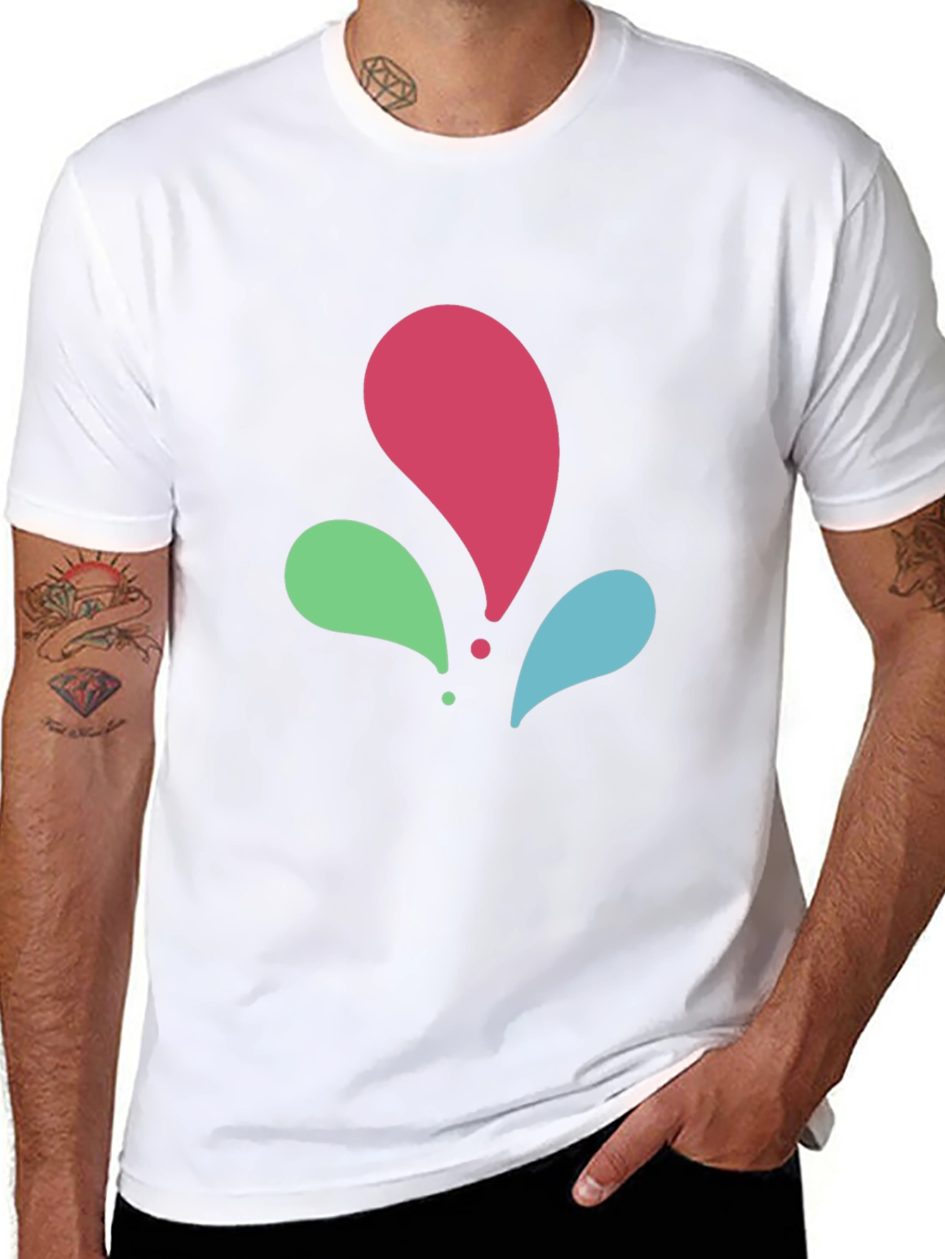 Abstract Splash Black T-Shirt