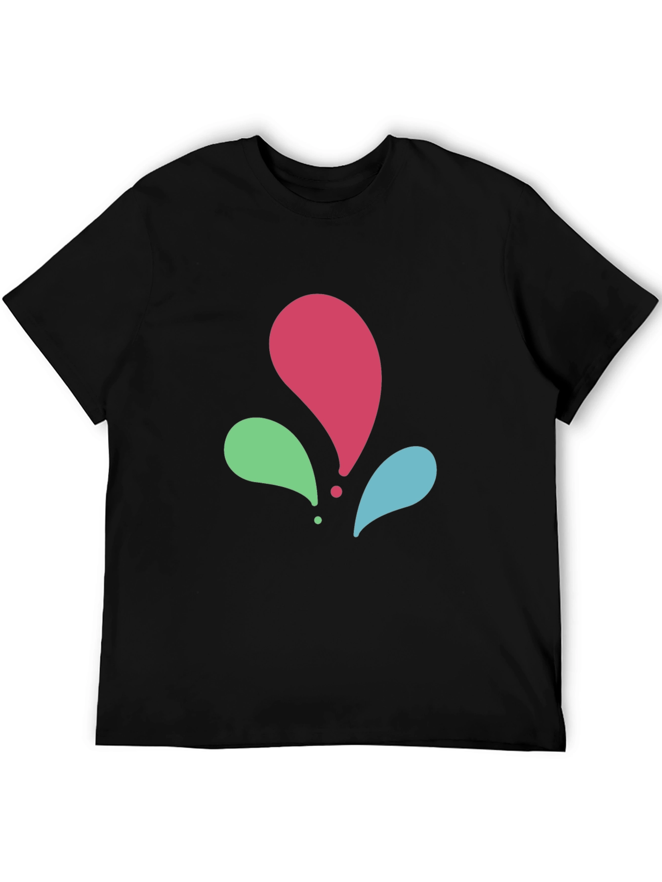 Abstract Splash Black T-Shirt