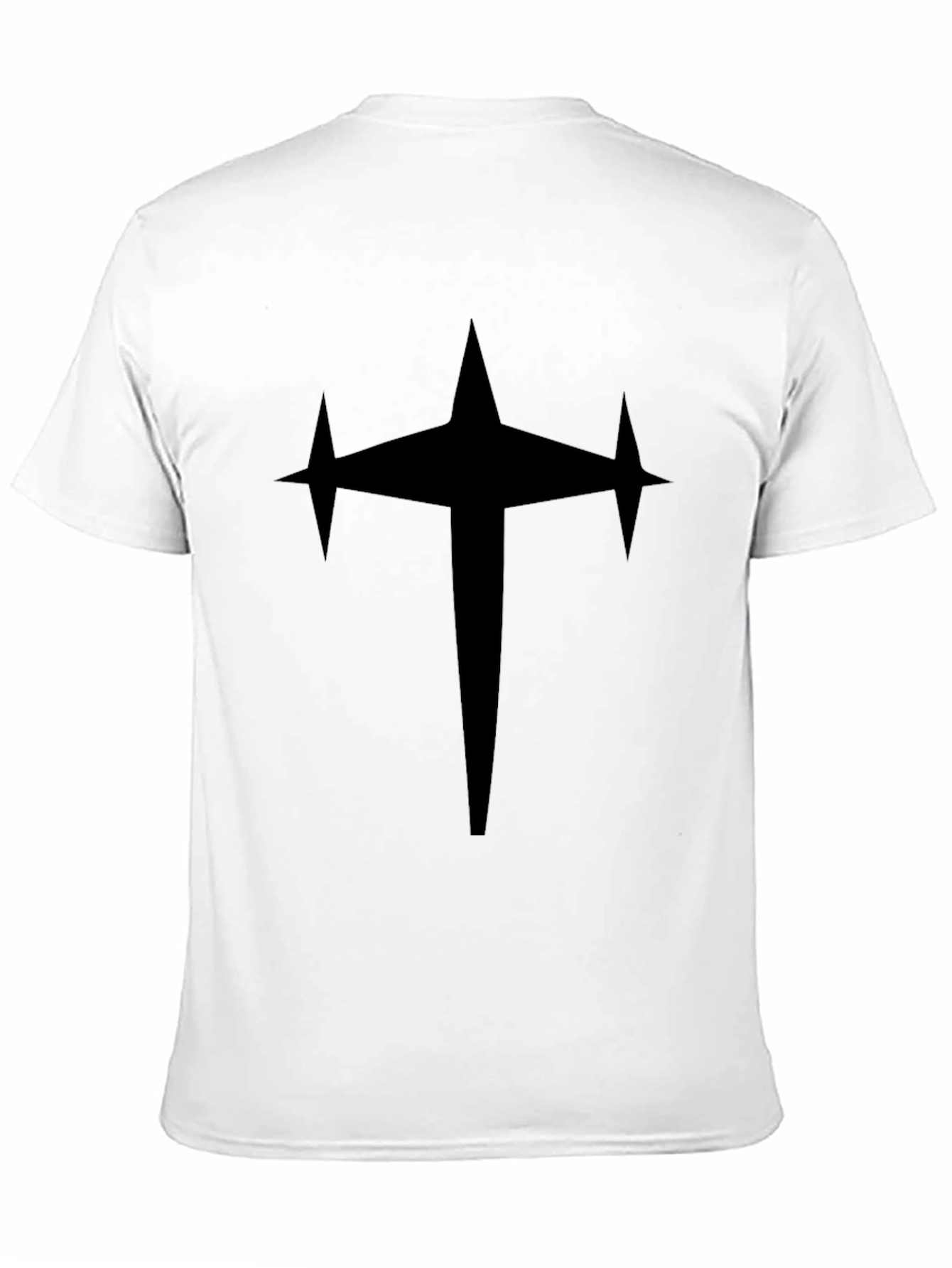 Bold Star Cross Graphic Black T-Shirt