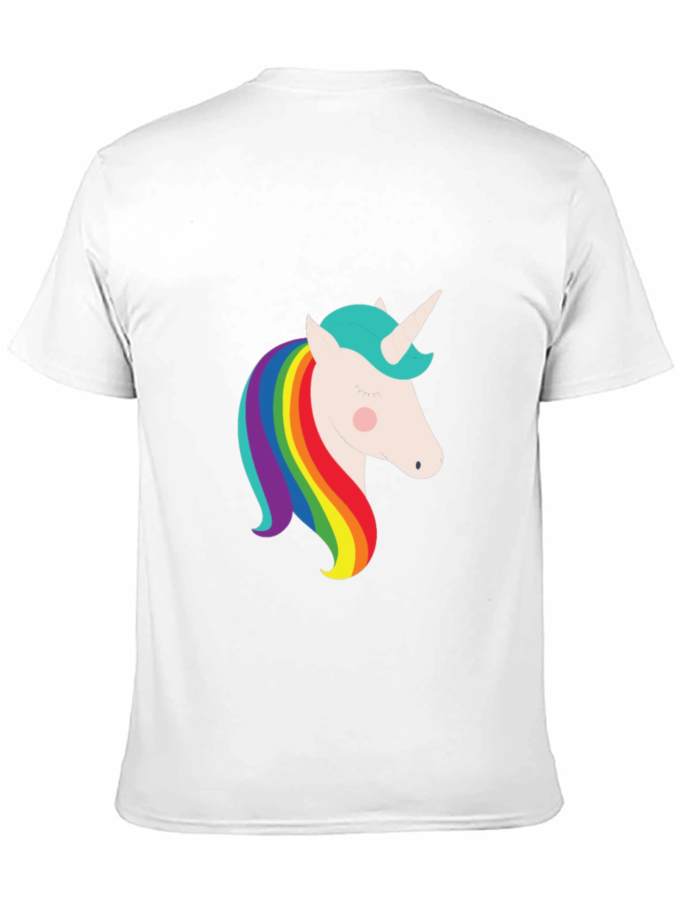 Unicorn Rainbow Graphic Black T-Shirt