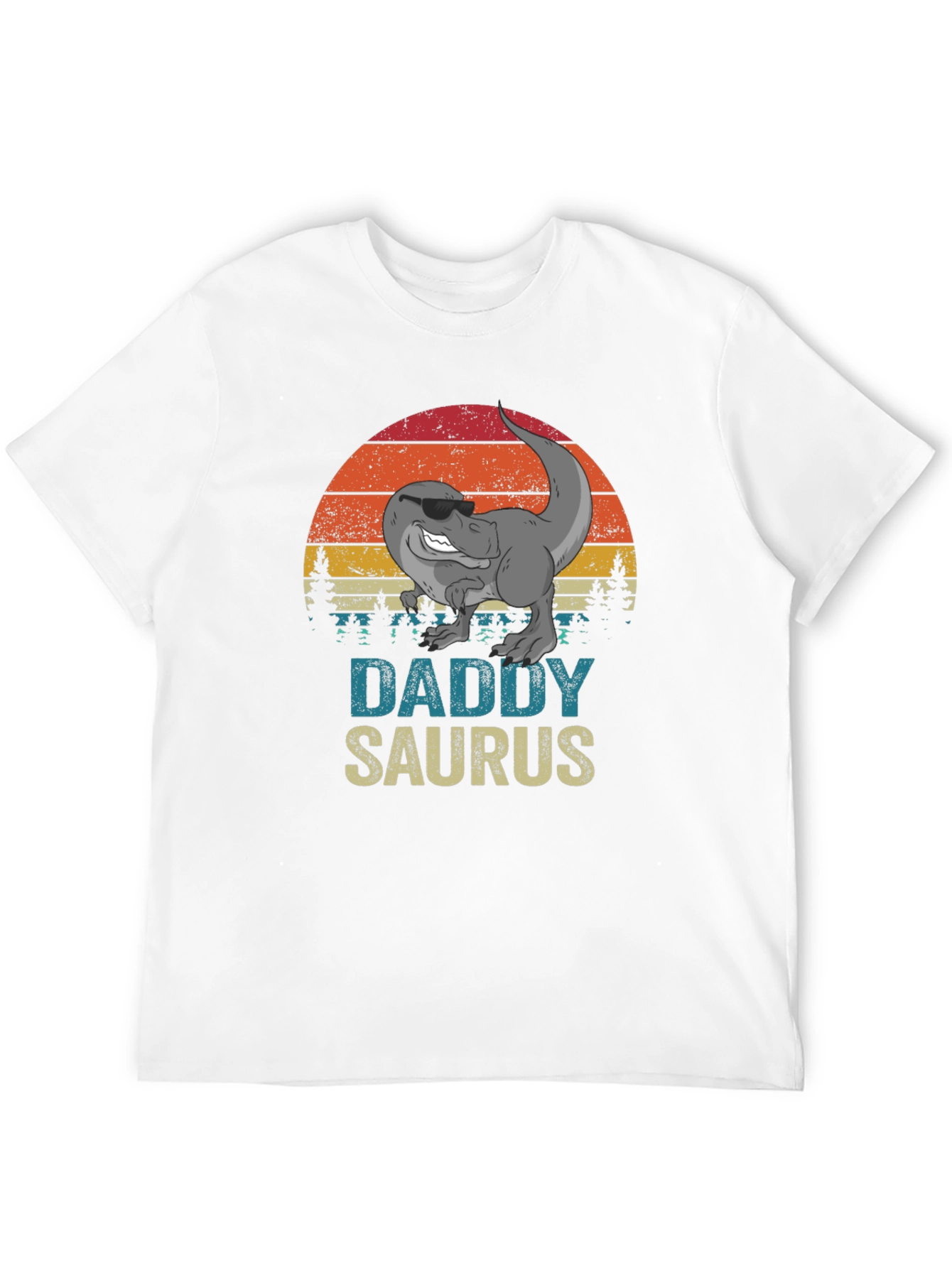 Daddy Saurus T-Shirt - Retro Dinosaur Dad Tee