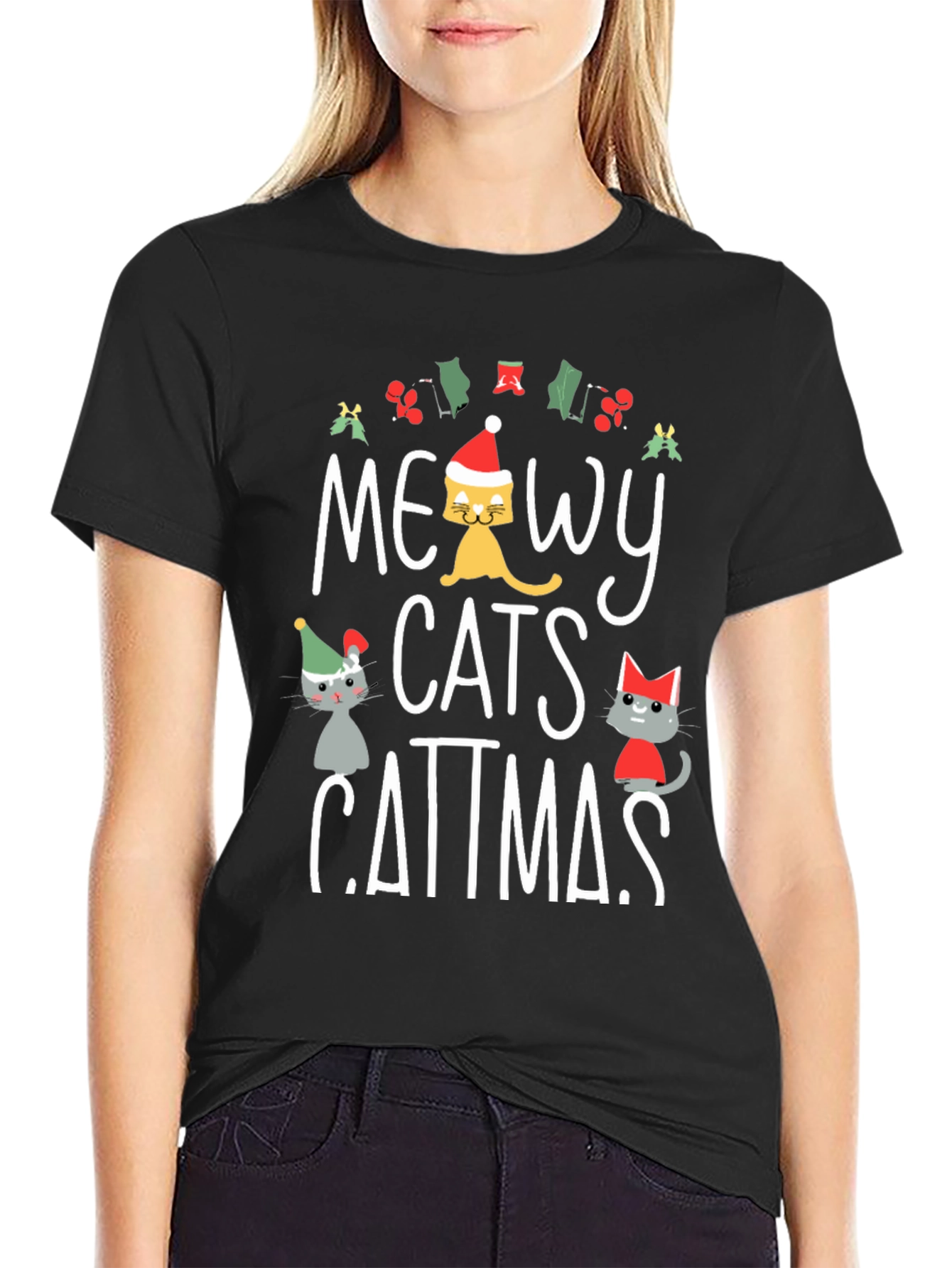 Meowy Catmas Christmas T-Shirt