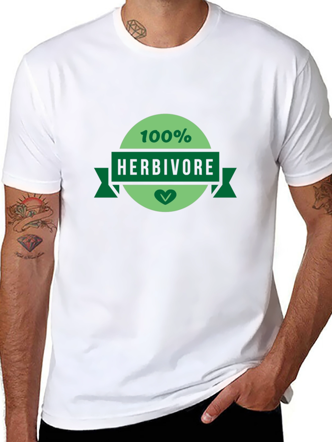 100% Herbivore Graphic T-Shirt - Vegan Friendly Apparel