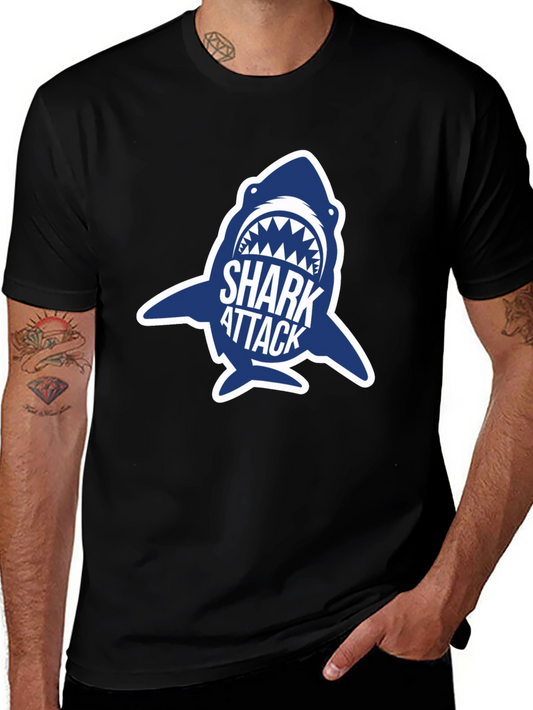 Shark Attack Graphic T-Shirt - Mens Short Sleeve