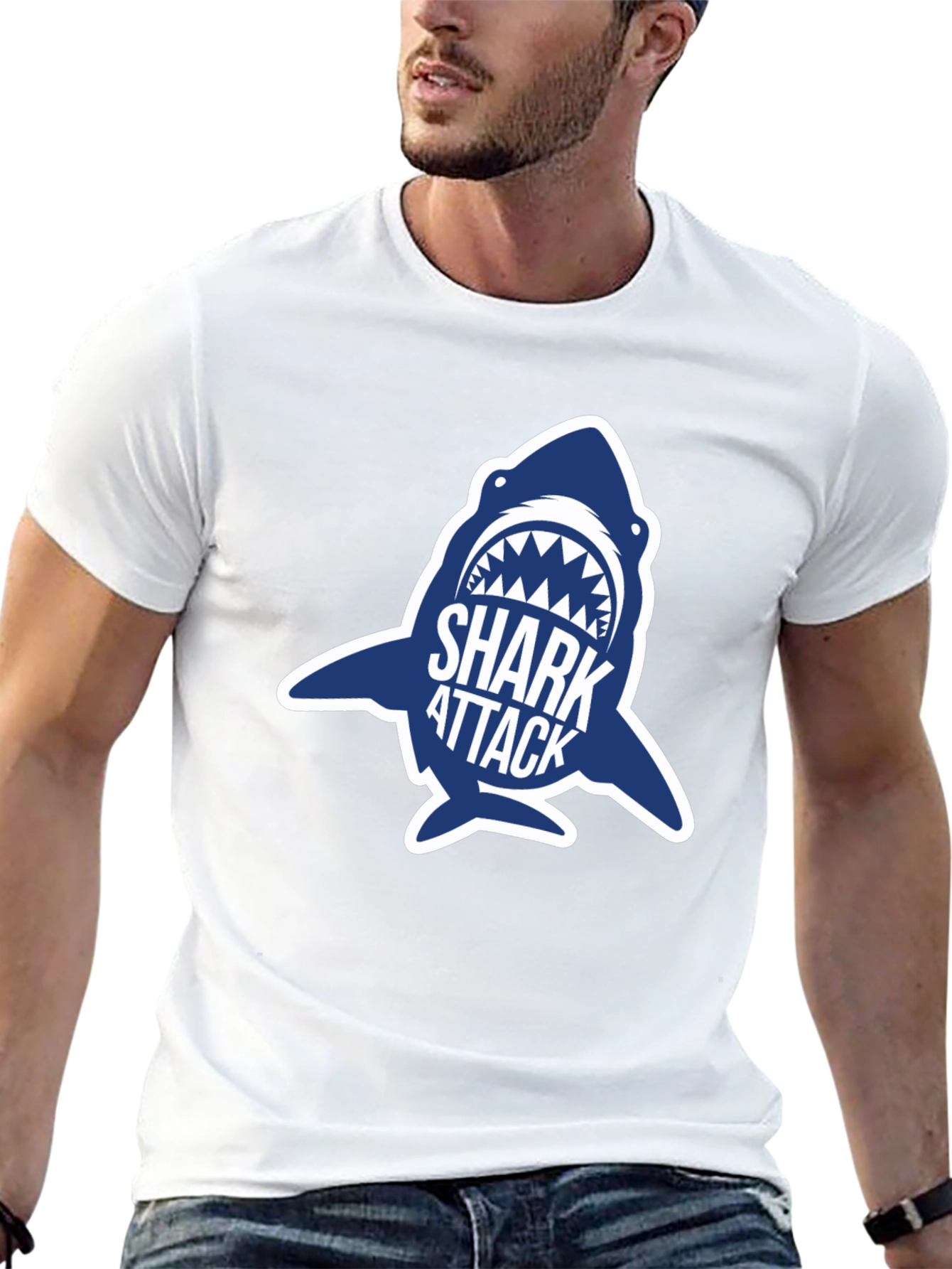 Shark Attack Graphic T-Shirt - Mens Short Sleeve