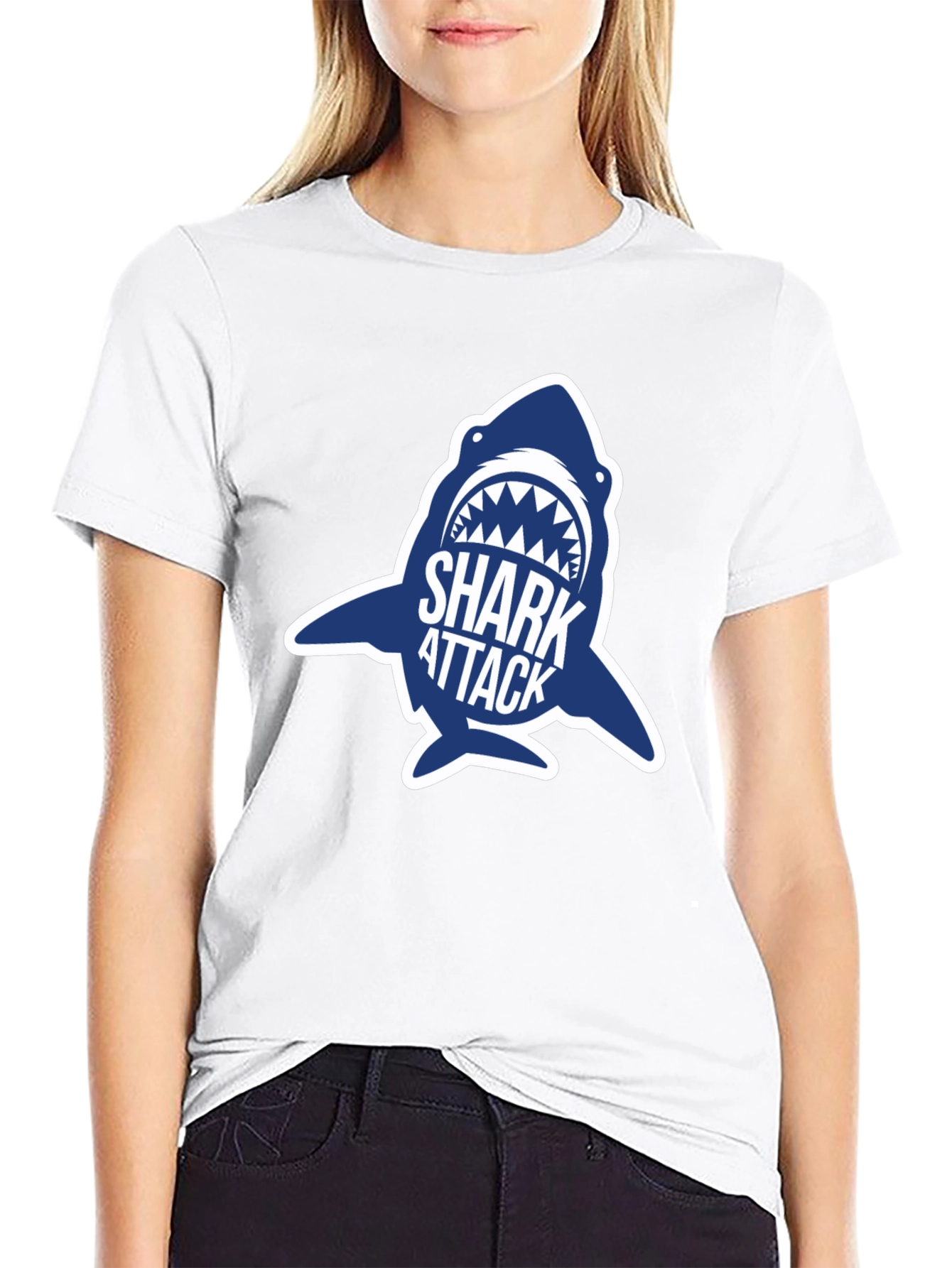 Shark Attack Graphic T-Shirt - Mens Short Sleeve