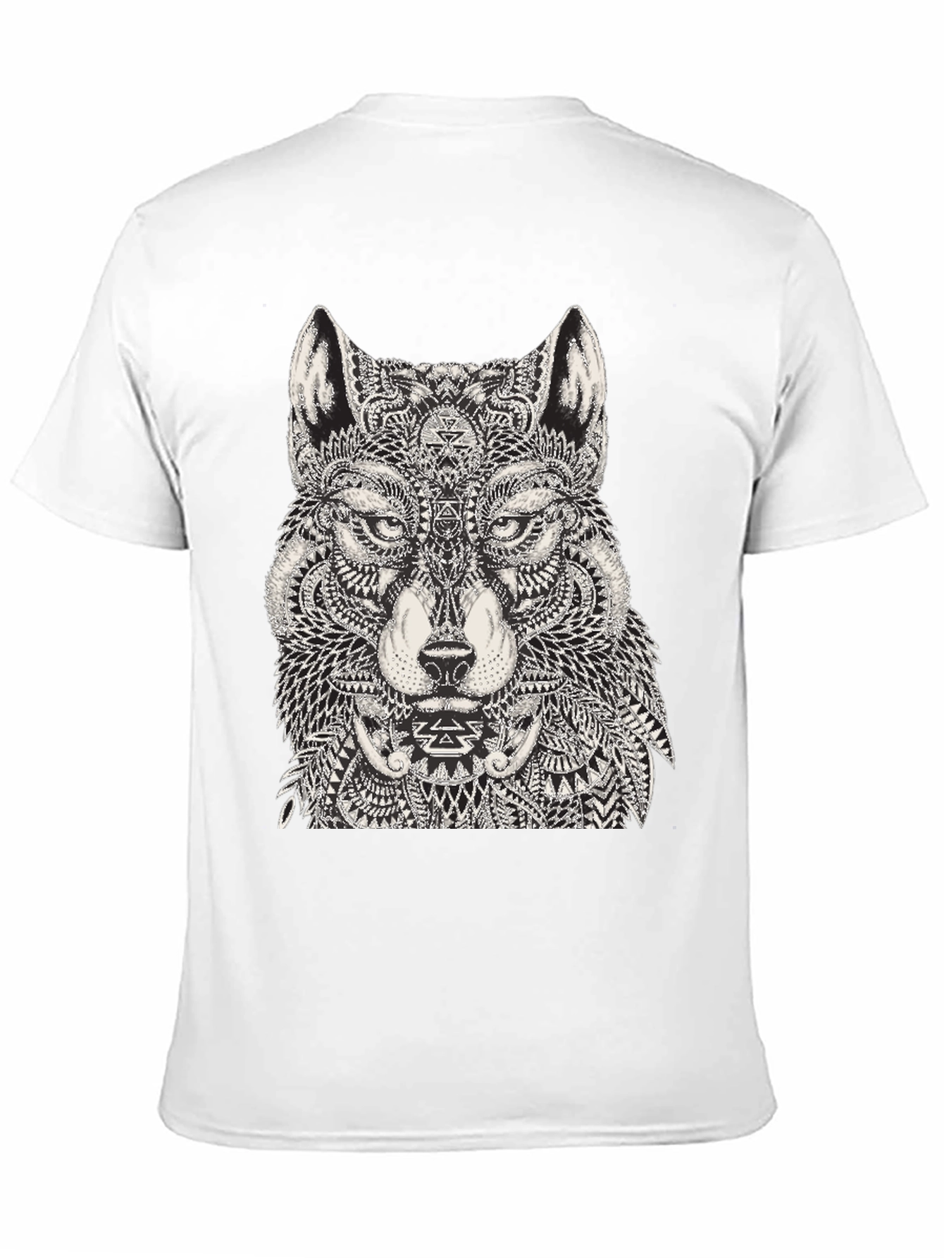 Wolf Graphic Black T-Shirt for Men