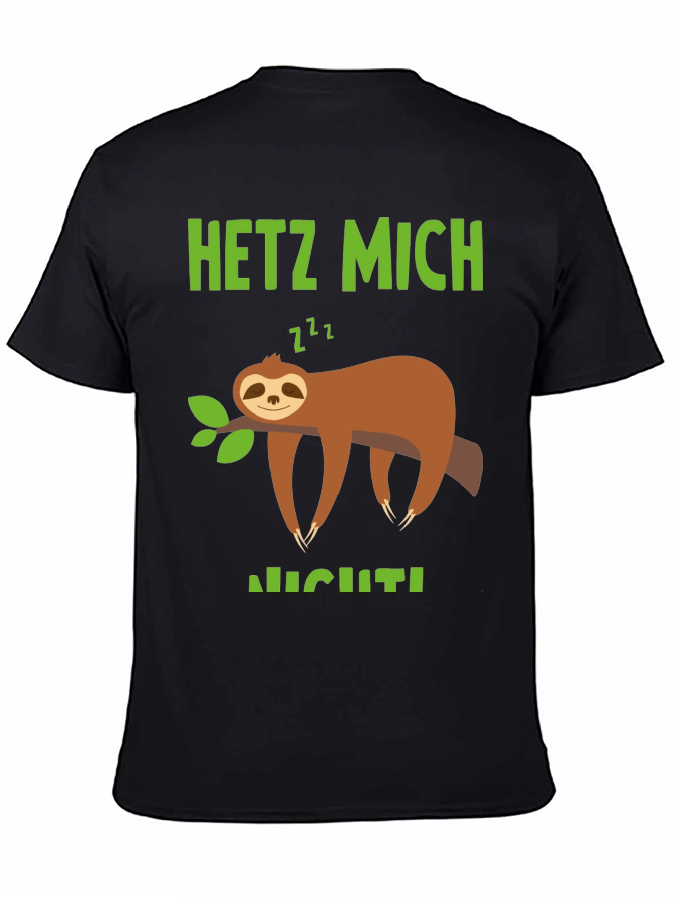 Relaxed Sloth Graphic Tee - Hetz Mich Nicht