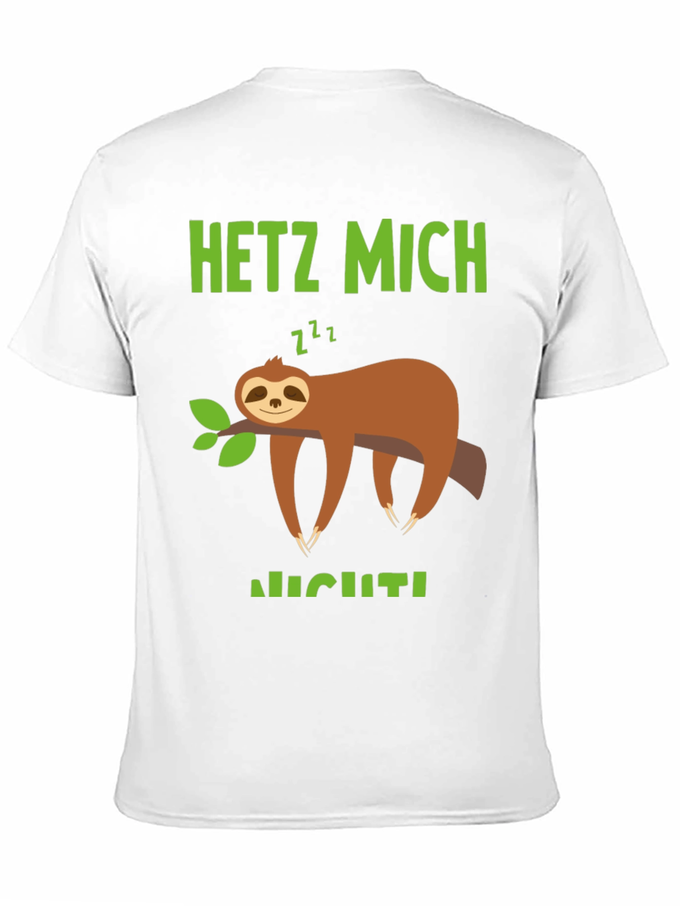 Relaxed Sloth Graphic Tee - Hetz Mich Nicht