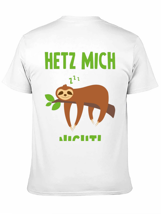 Relaxed Sloth Graphic Tee - Hetz Mich Nicht