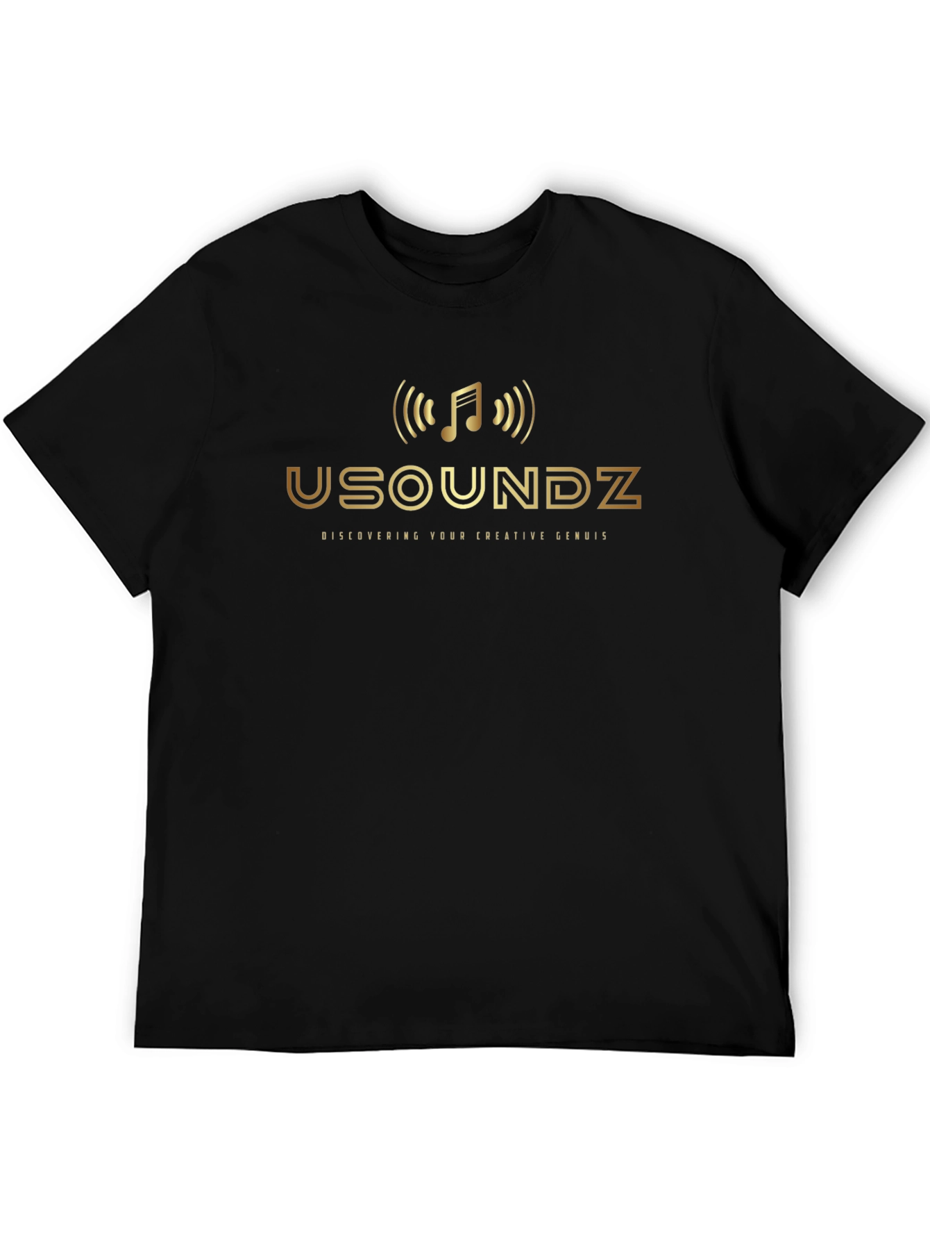 USOUNDZ Black Graphic Tee - Discover Your Creative Genius