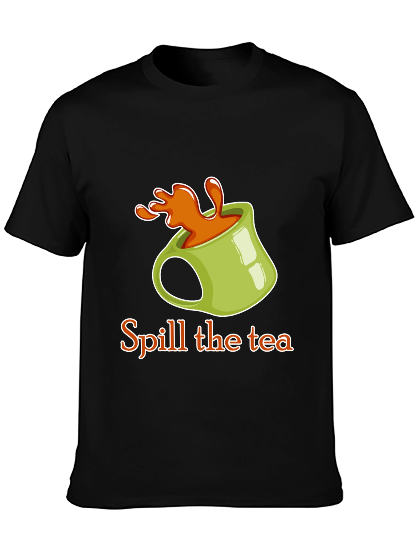 Spill the Tea Graphic Tee - Trendy Novelty T-Shirt