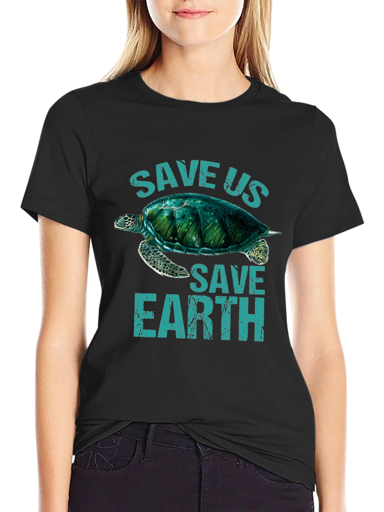 Save the Earth Turtle Graphic Tee