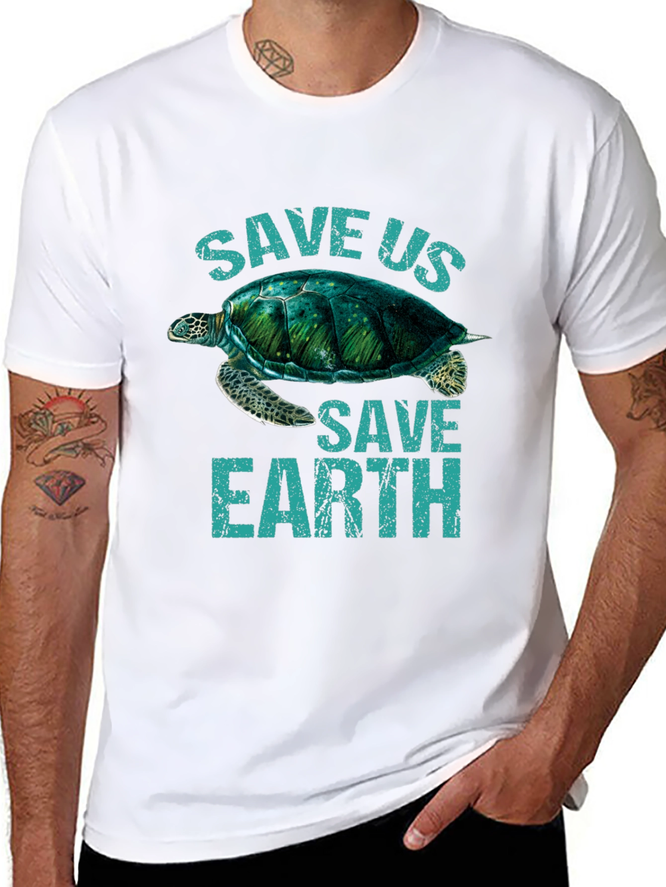 Save the Earth Turtle Graphic Tee