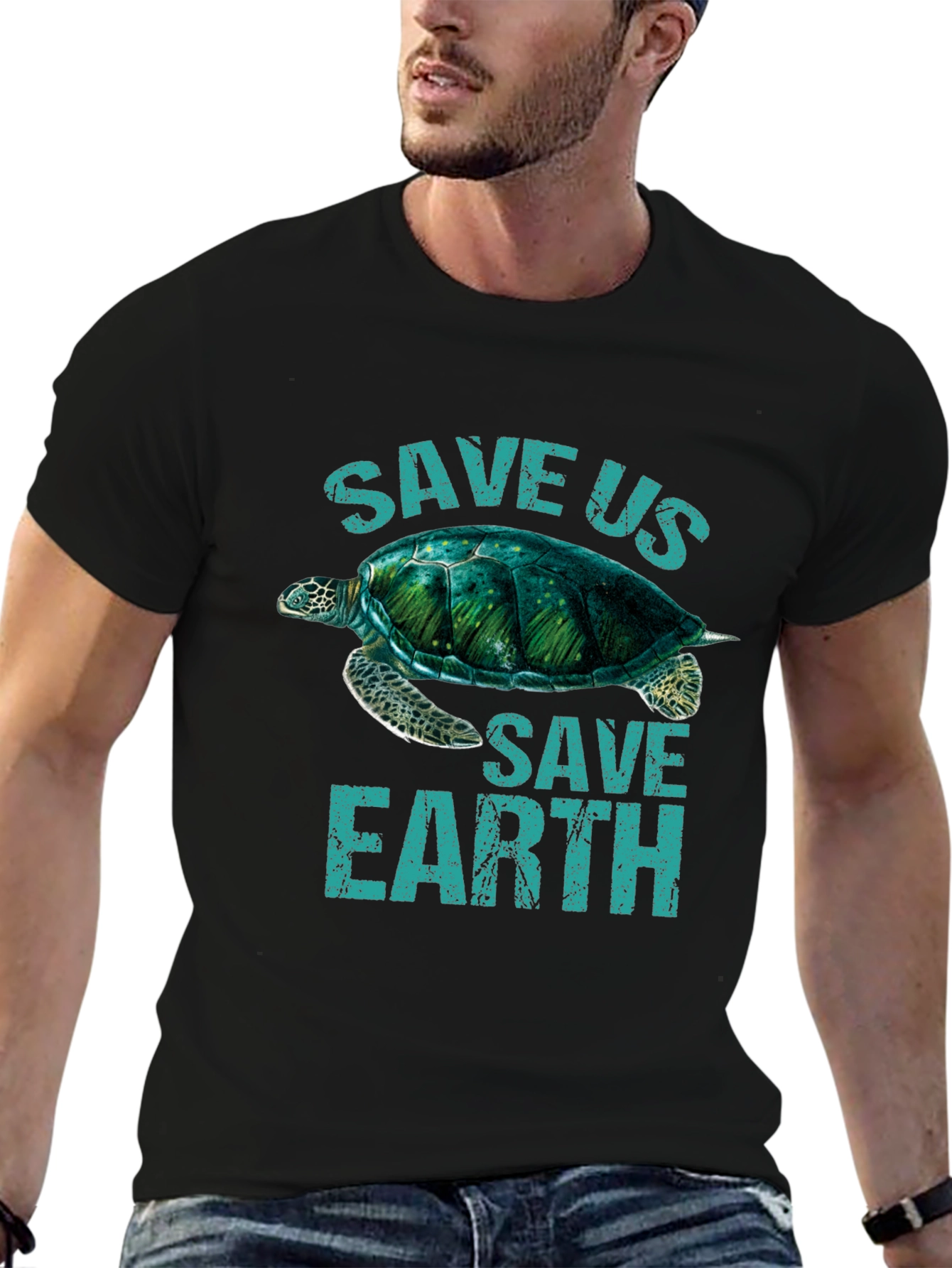 Save the Earth Turtle Graphic Tee