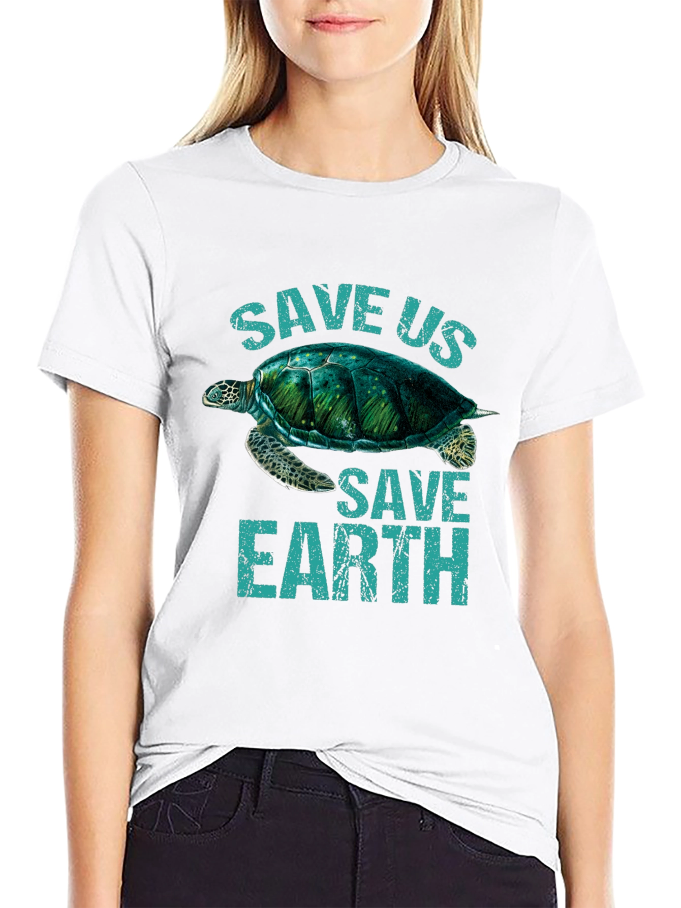 Save the Earth Turtle Graphic Tee