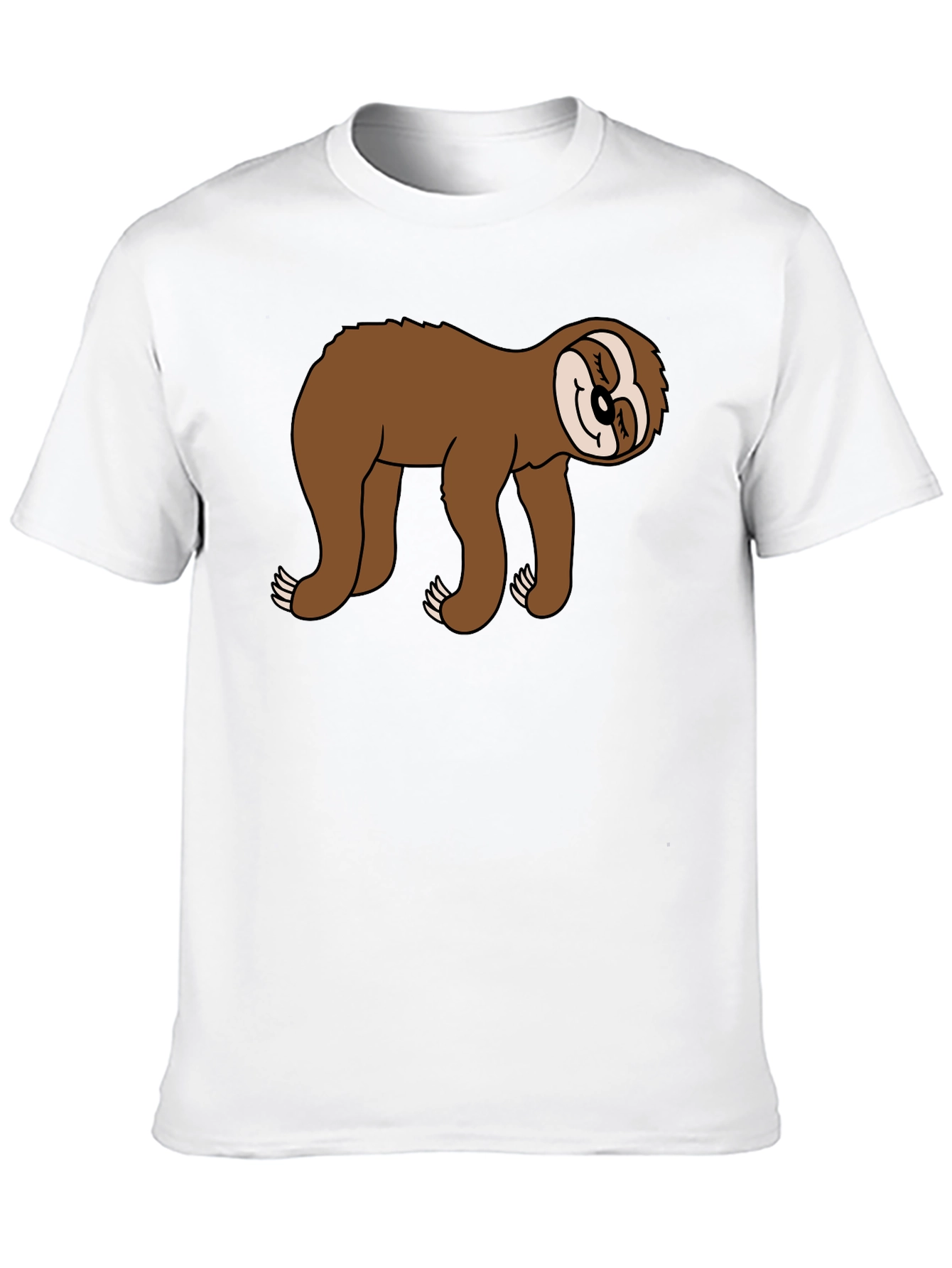 Sloth Graphic Tee - Black Casual Comfort