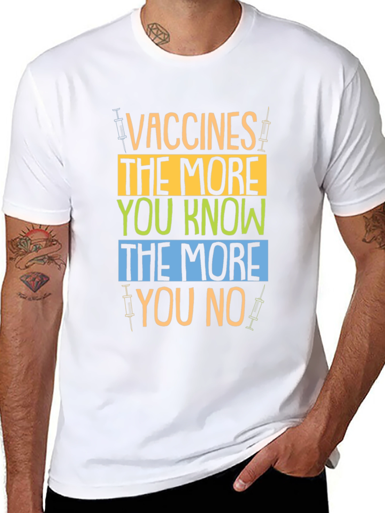 Vaccines The More You Know Mens Black T-Shirt