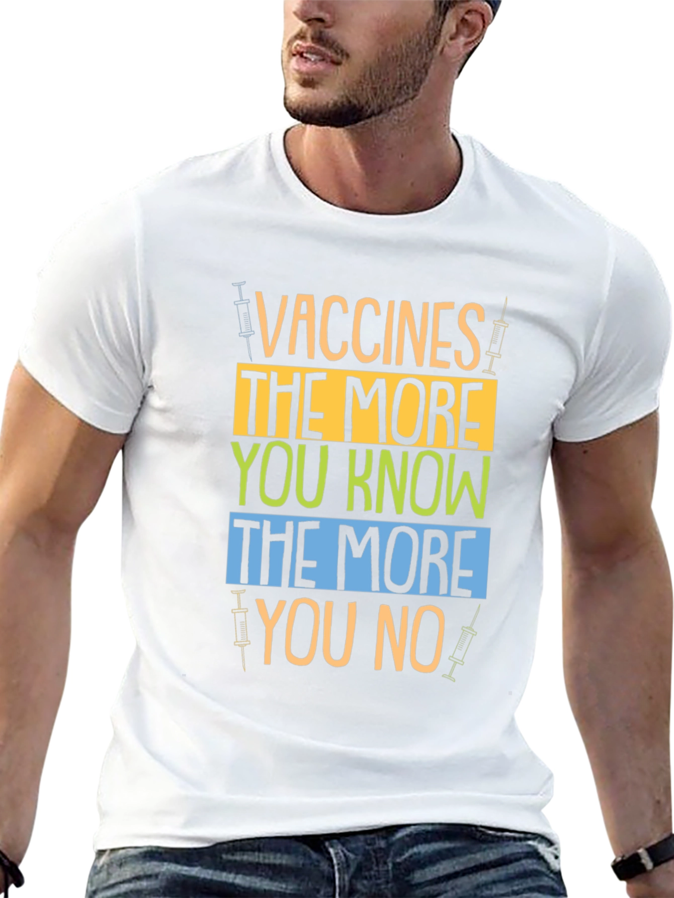 Vaccines The More You Know Mens Black T-Shirt