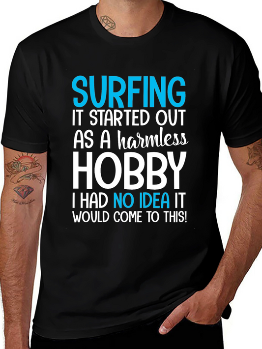 Surfing Hobby Graphic Tee - Comfortable Cotton