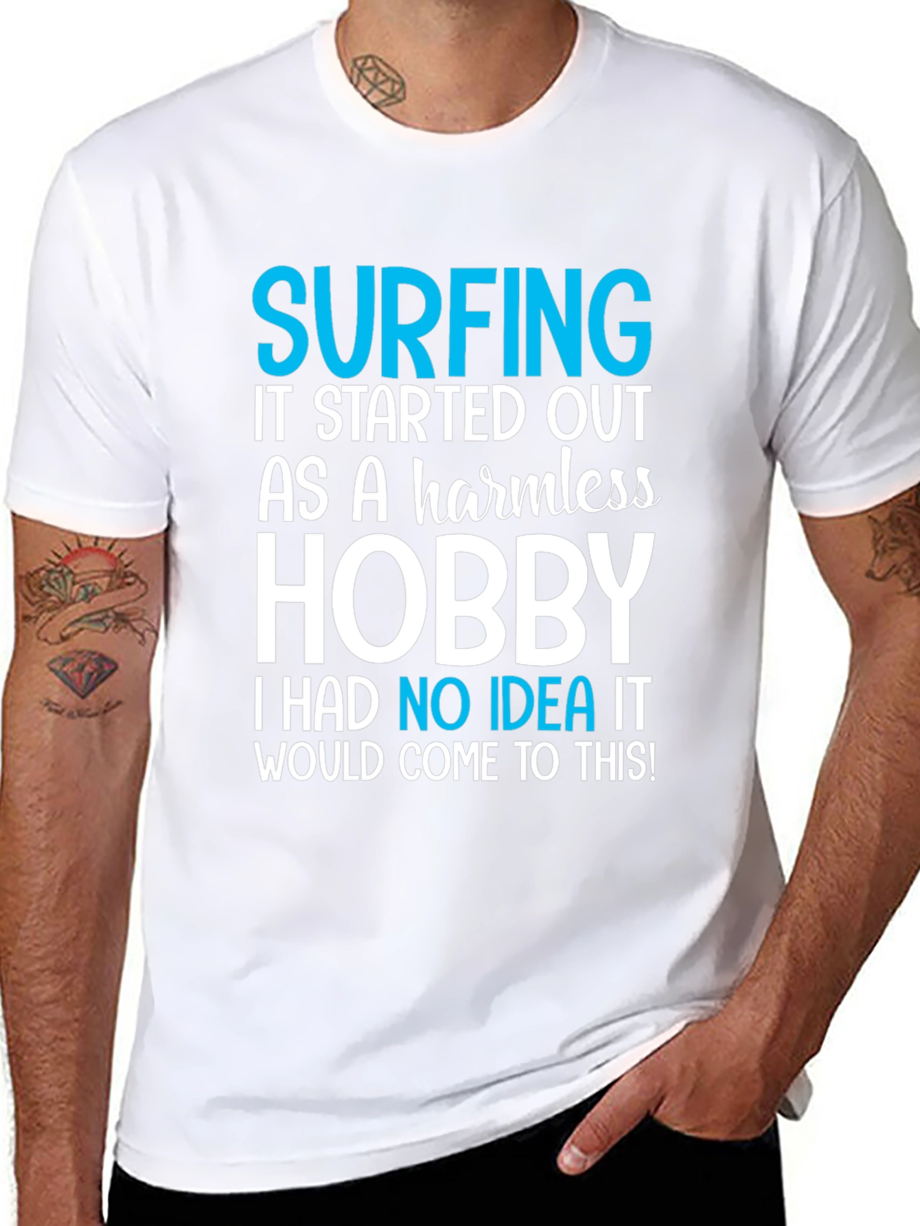 Surfing Hobby Graphic Tee - Comfortable Cotton