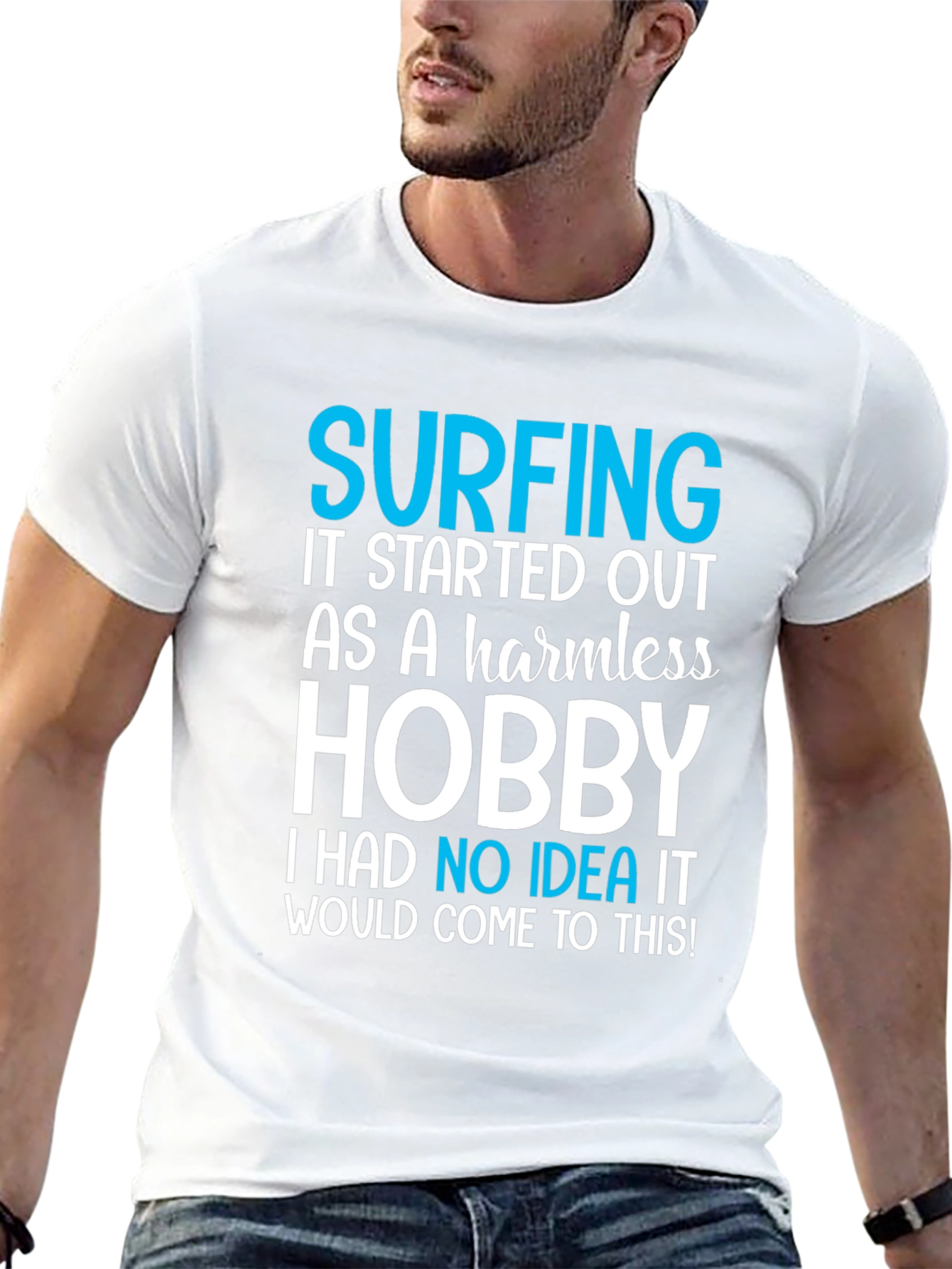 Surfing Hobby Graphic Tee - Comfortable Cotton