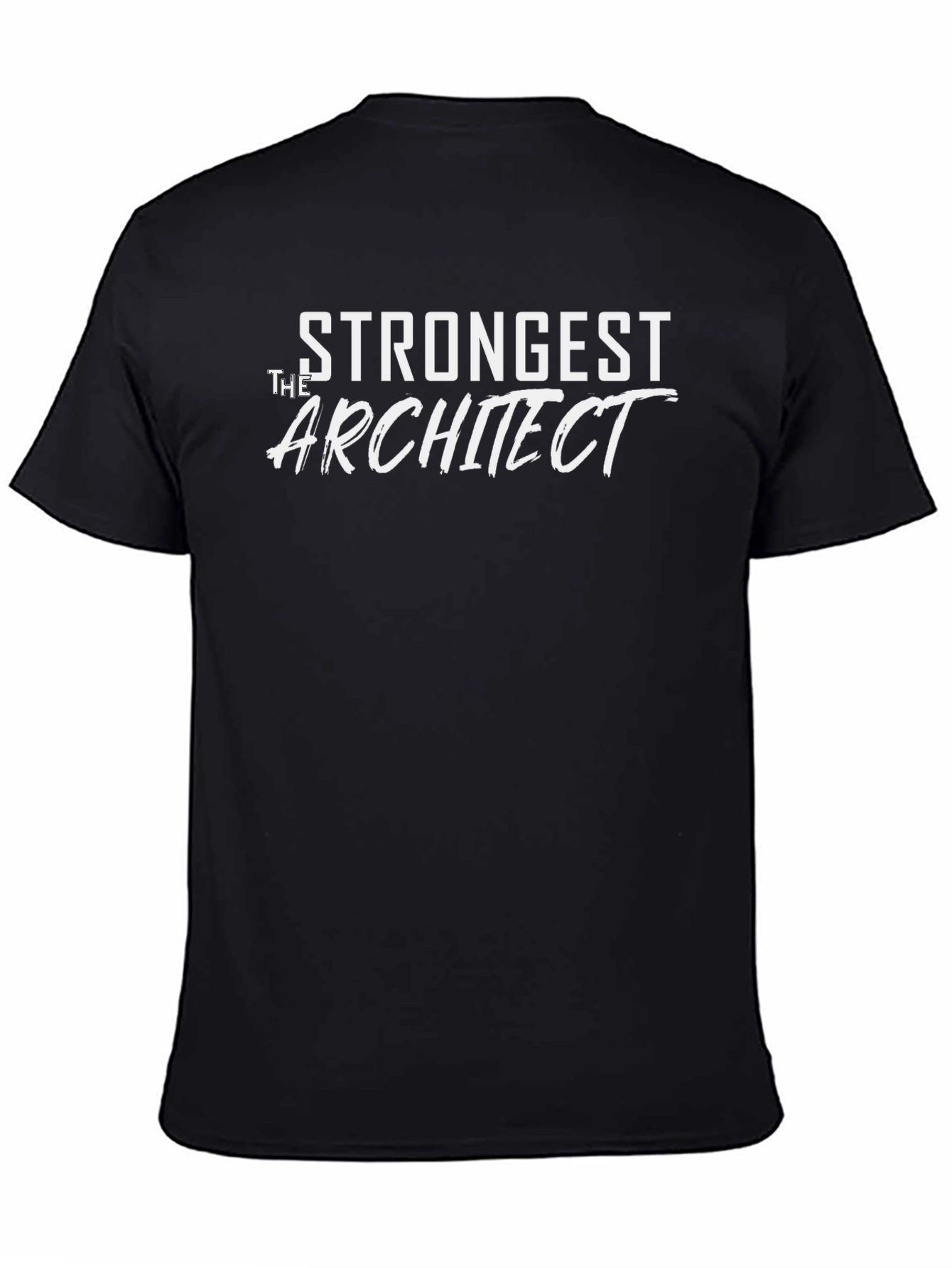 Strongest Architect Black Cotton Graphic T-Shirt