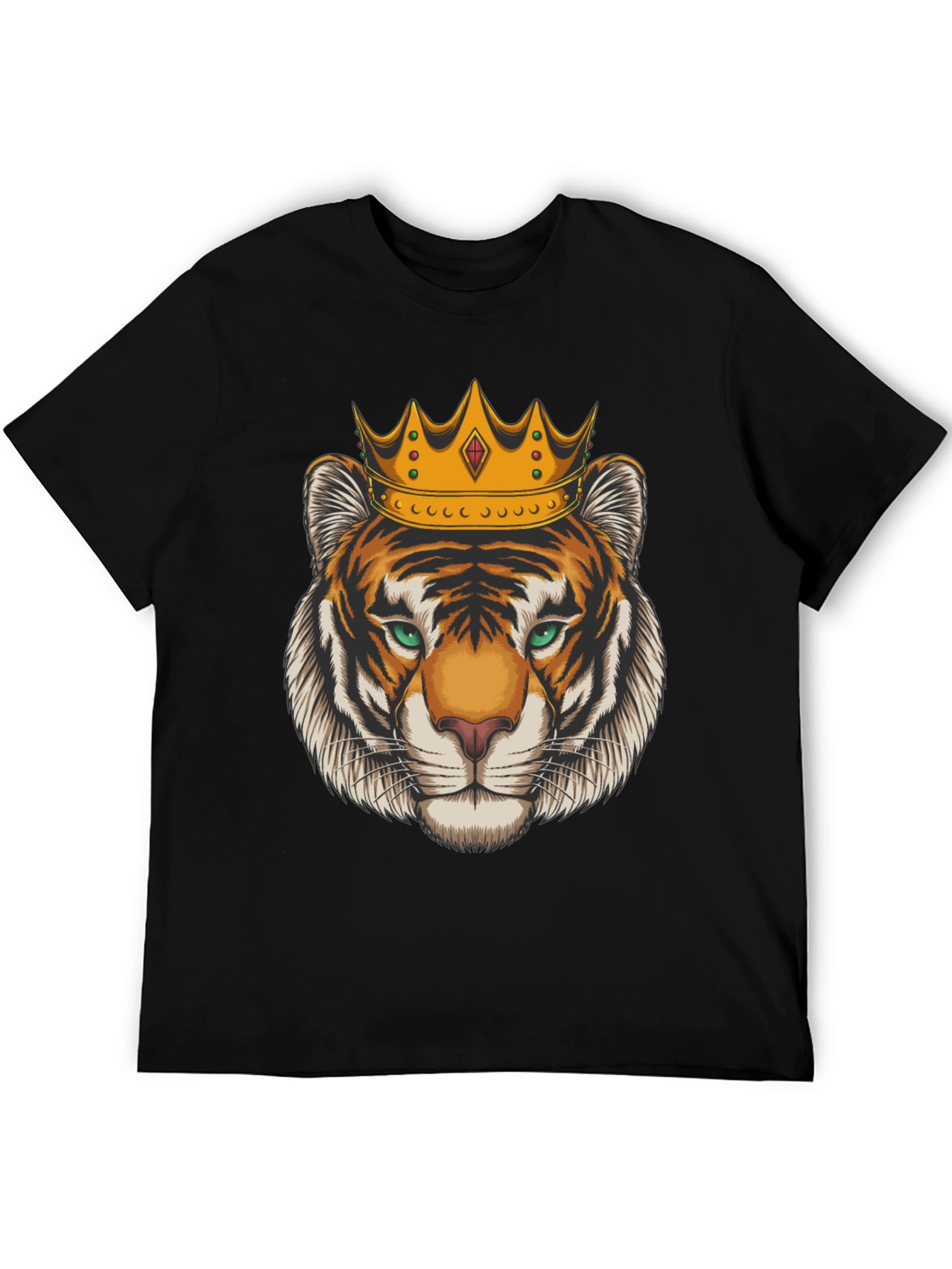 Tiger King Graphic Tee - Black Cotton T-Shirt