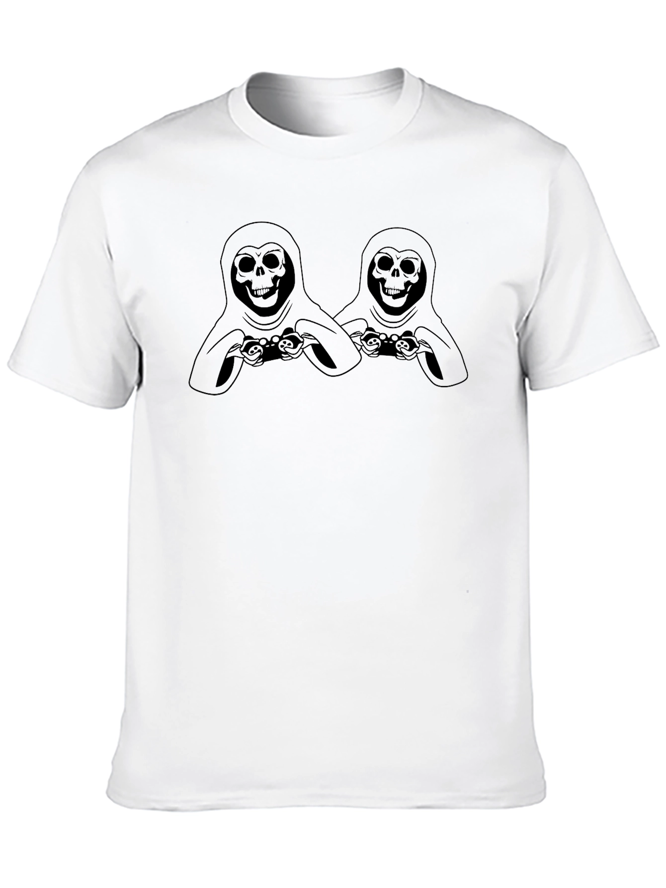 Gamer Reaper Graphic Tee - Black Cotton T-Shirt