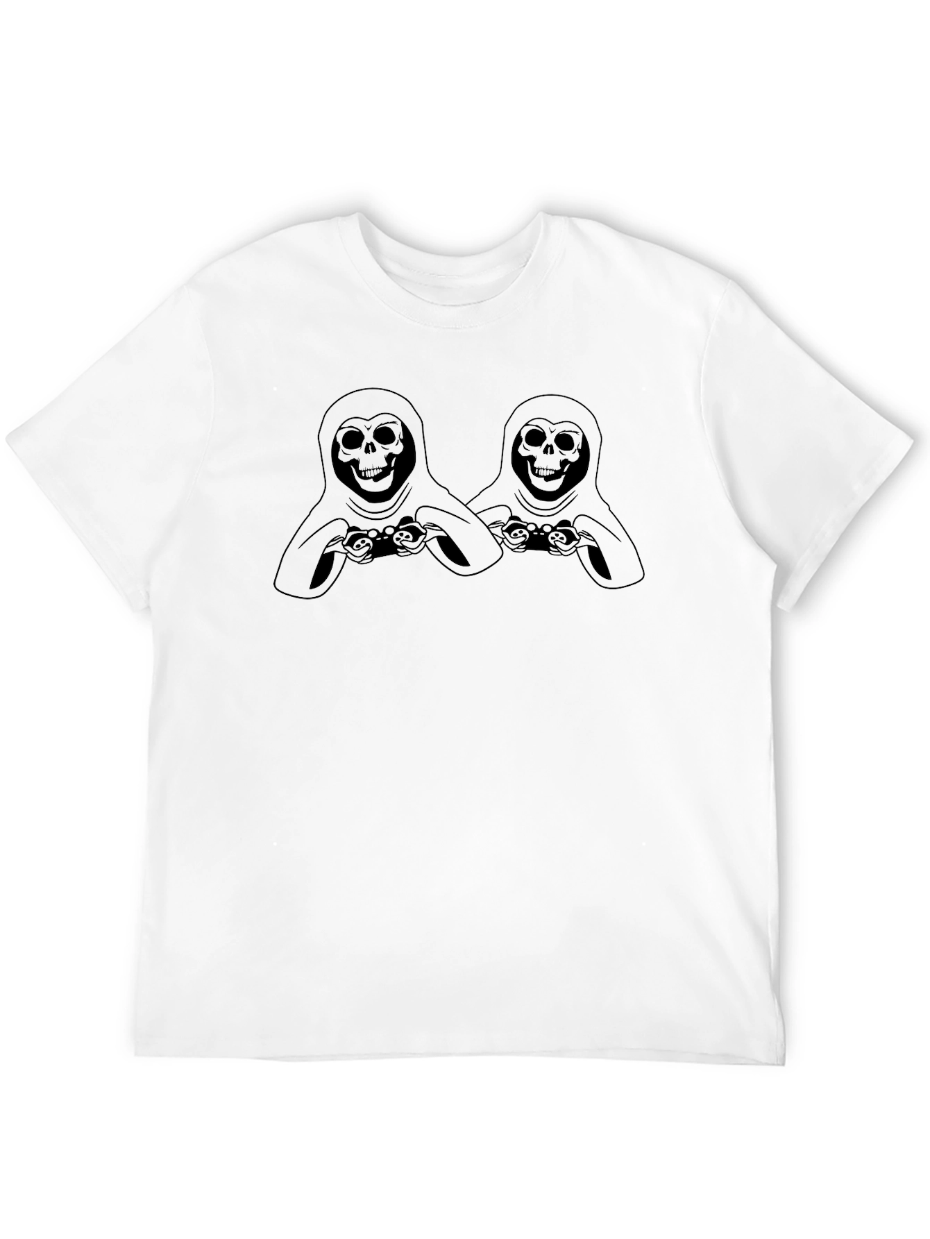 Gamer Reaper Graphic Tee - Black Cotton T-Shirt